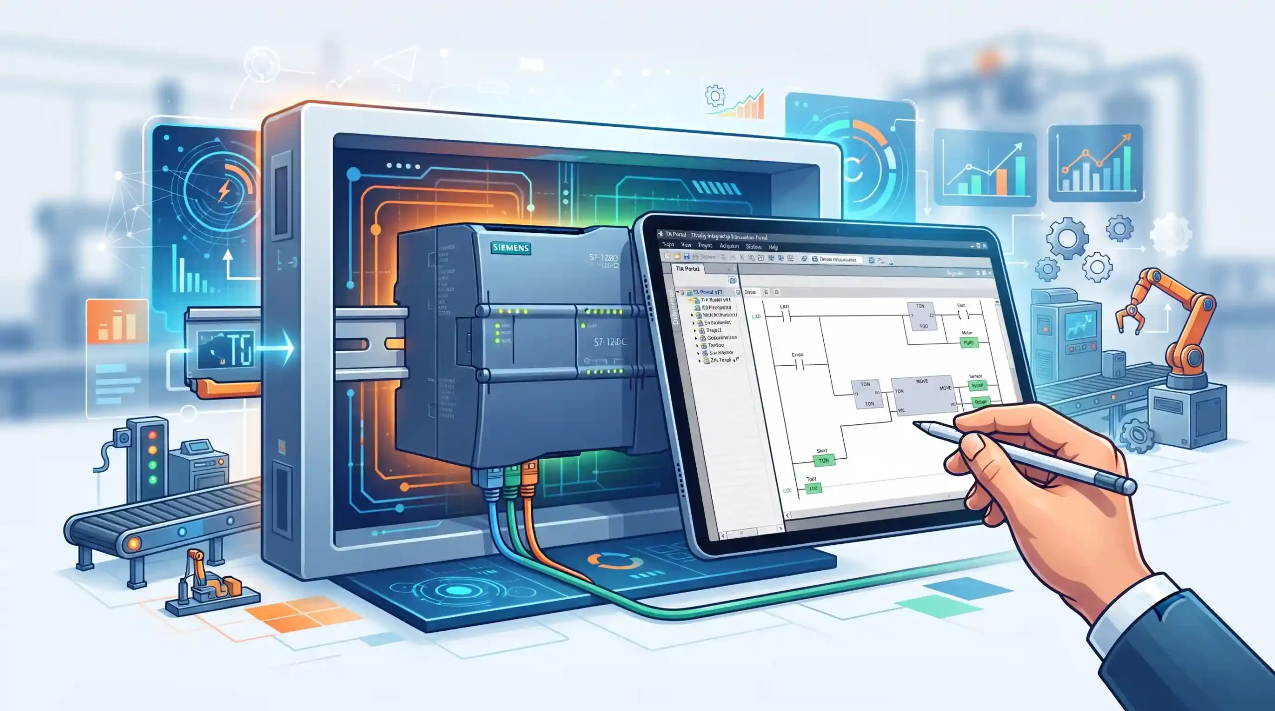 💻 نرمافزار TIA Portal و قابلیتهای برنامهنویسی S7-1200