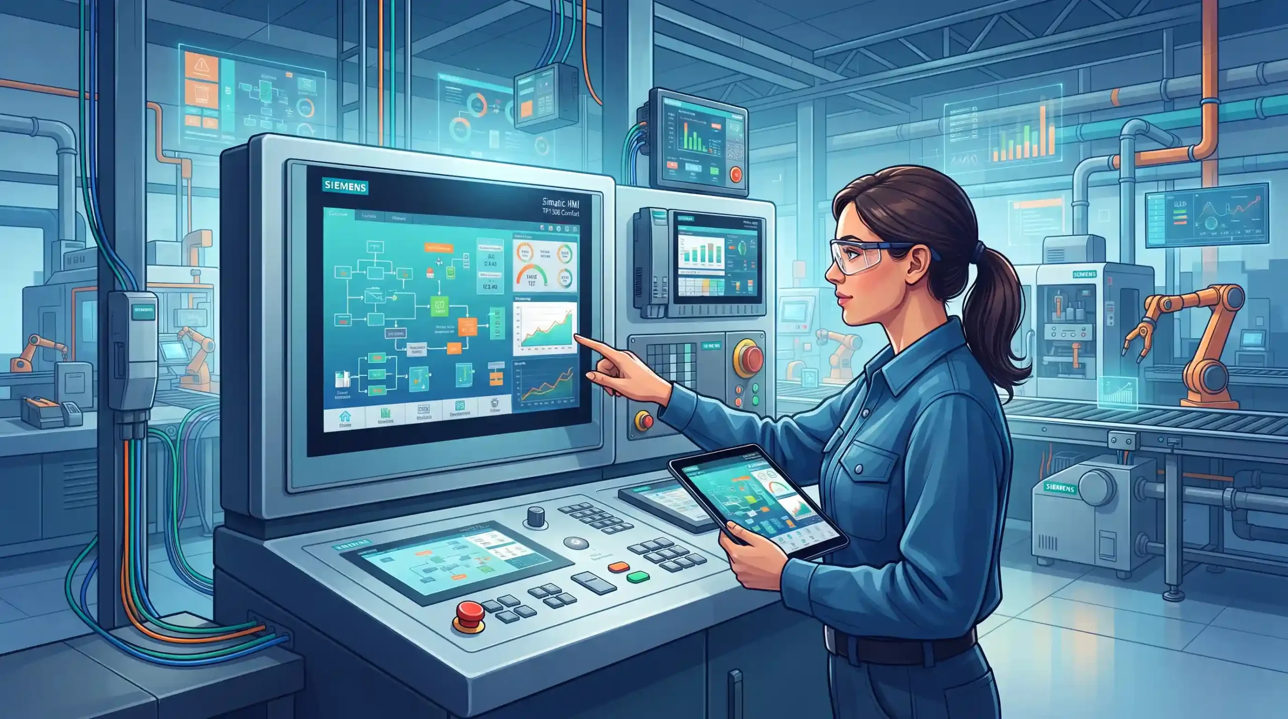 🖥️ نمایشگرهای صنعتی HMI و سیستم‌های مانیتورینگ زیمنس
