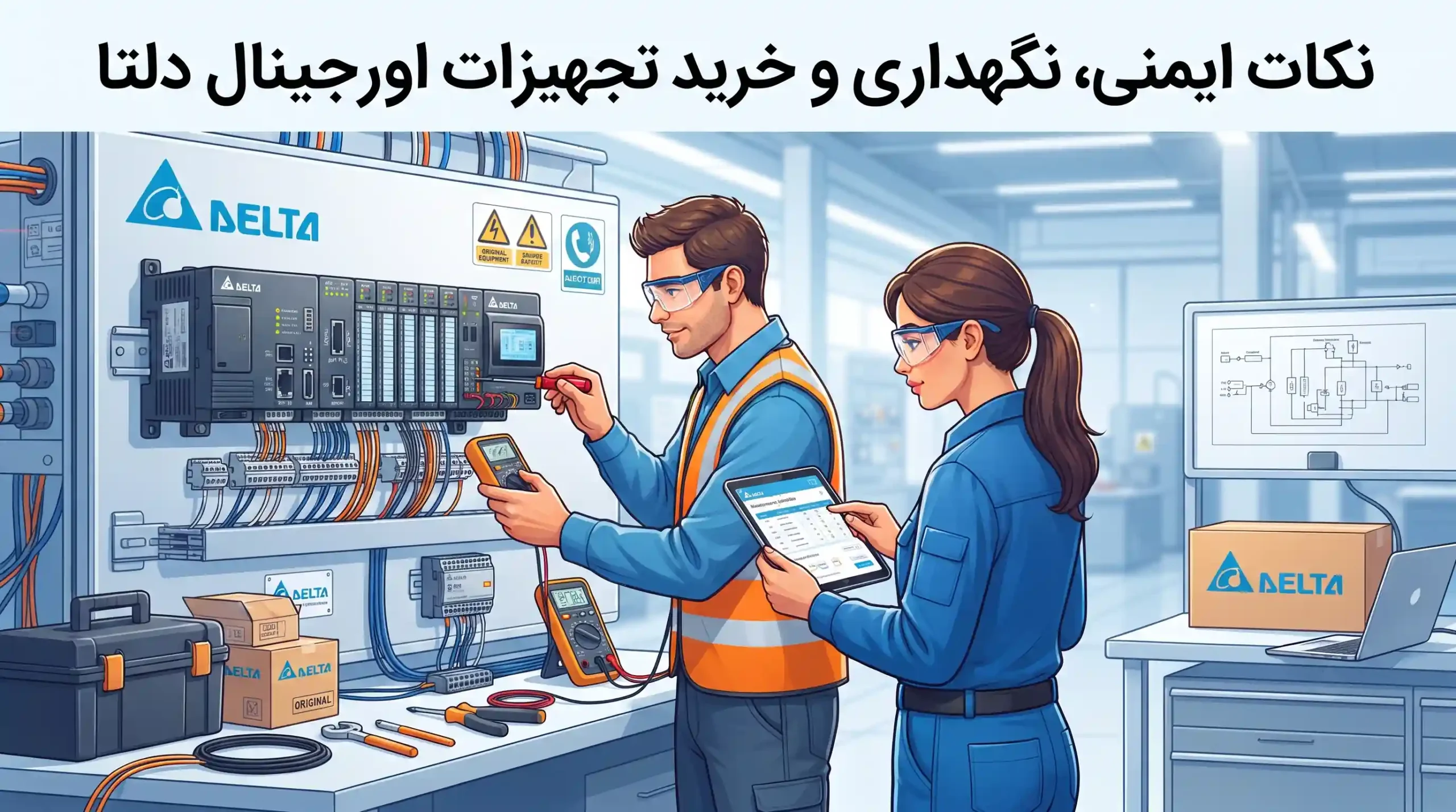 🛡️ نکات ایمنی، نگهداری و خرید تجهیزات اورجینال دلتا