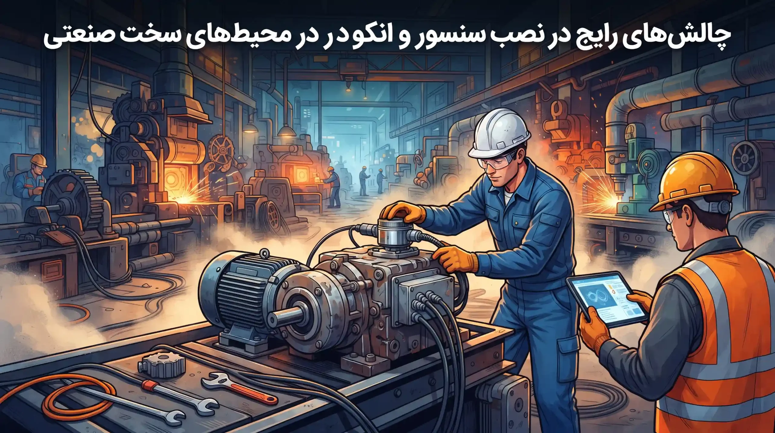 🏭 چالشهای رایج در نصب سنسور و انکودر در محیطهای سخت صنعتی