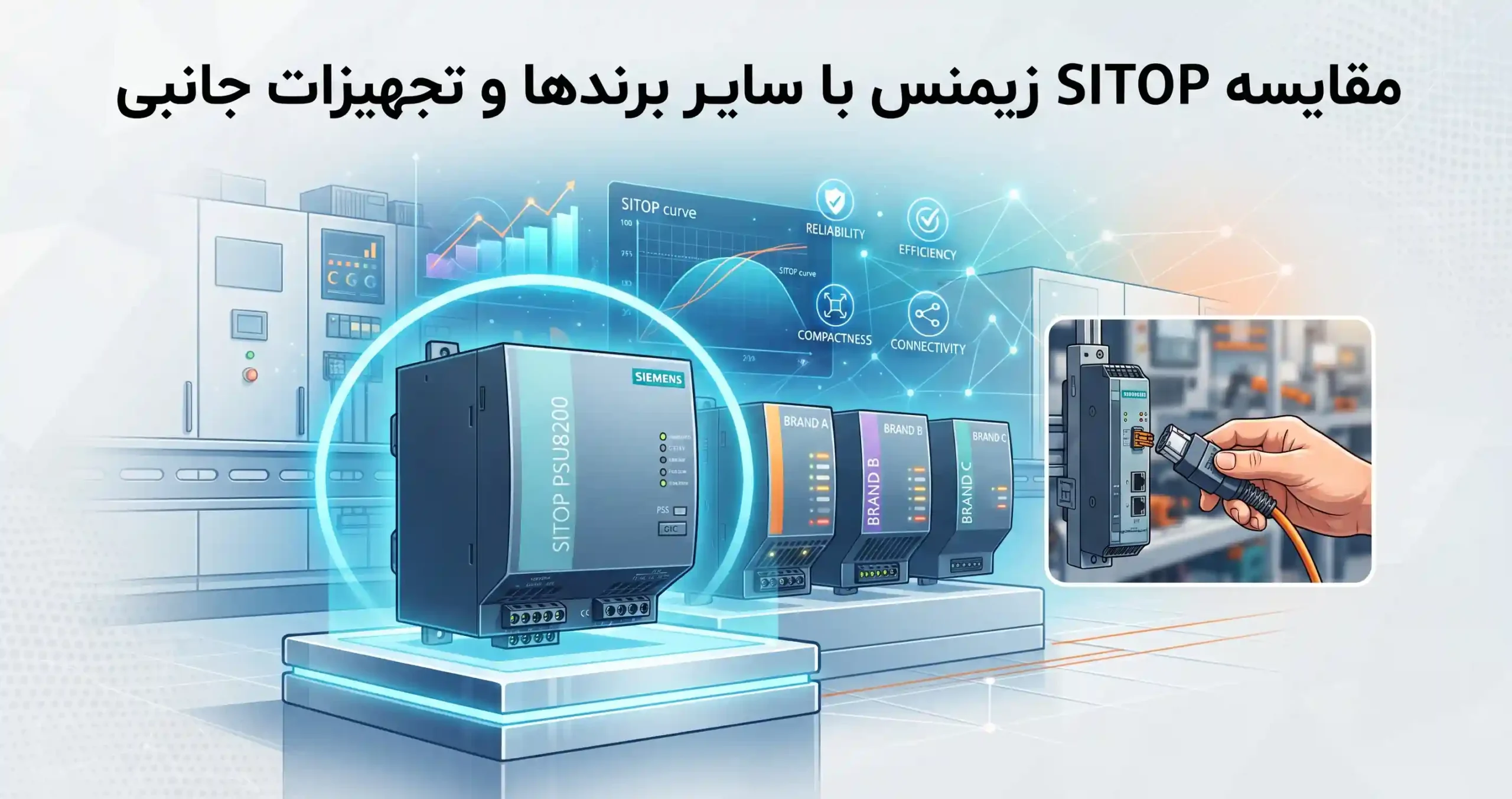 🔄 مقایسه SITOP زیمنس با سایر برندها و تجهیزات جانبی