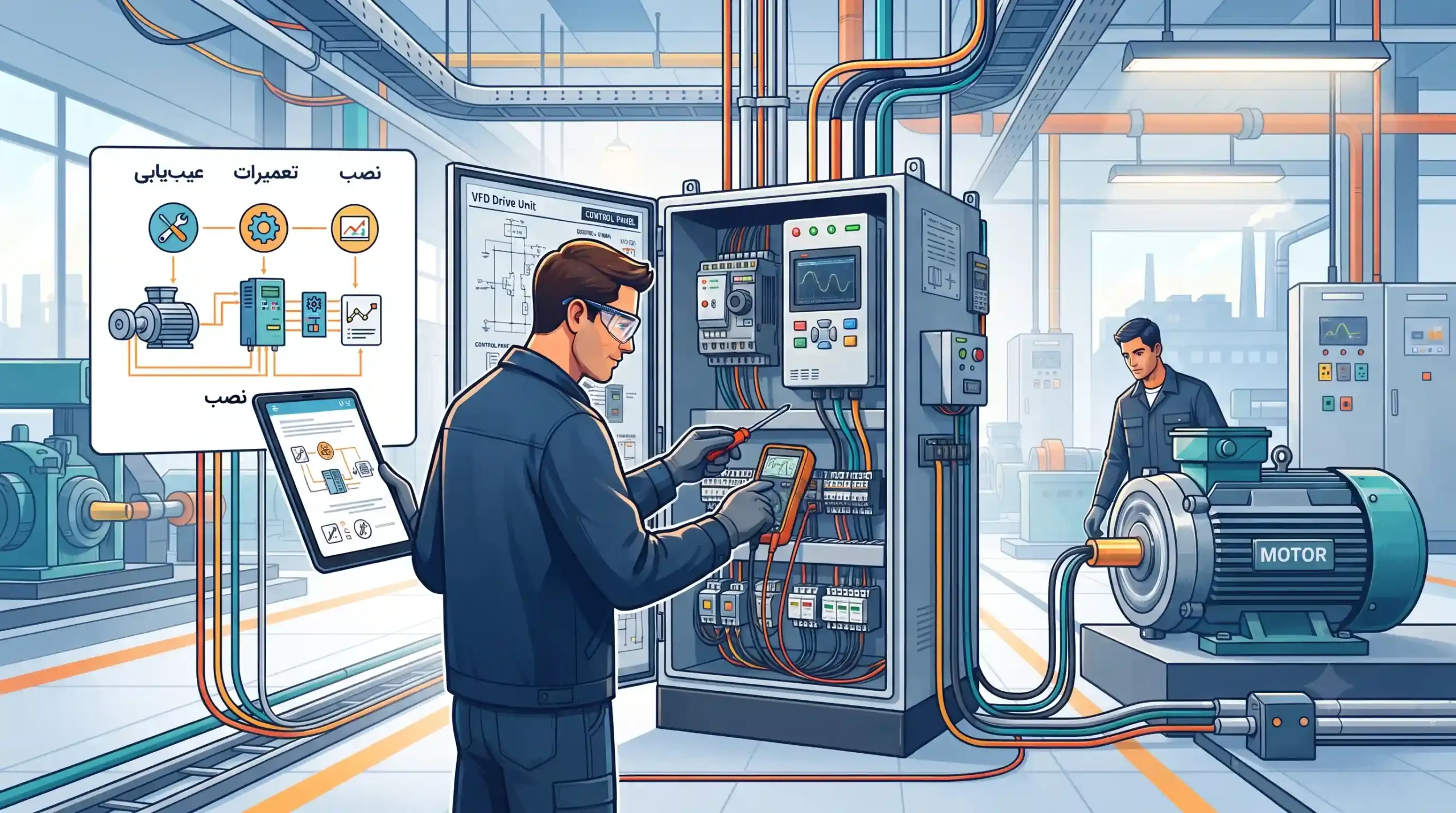 🛠️ نکات کلیدی نصب نگهداری و عیب‌یابی درایوهای صنعتی VFD