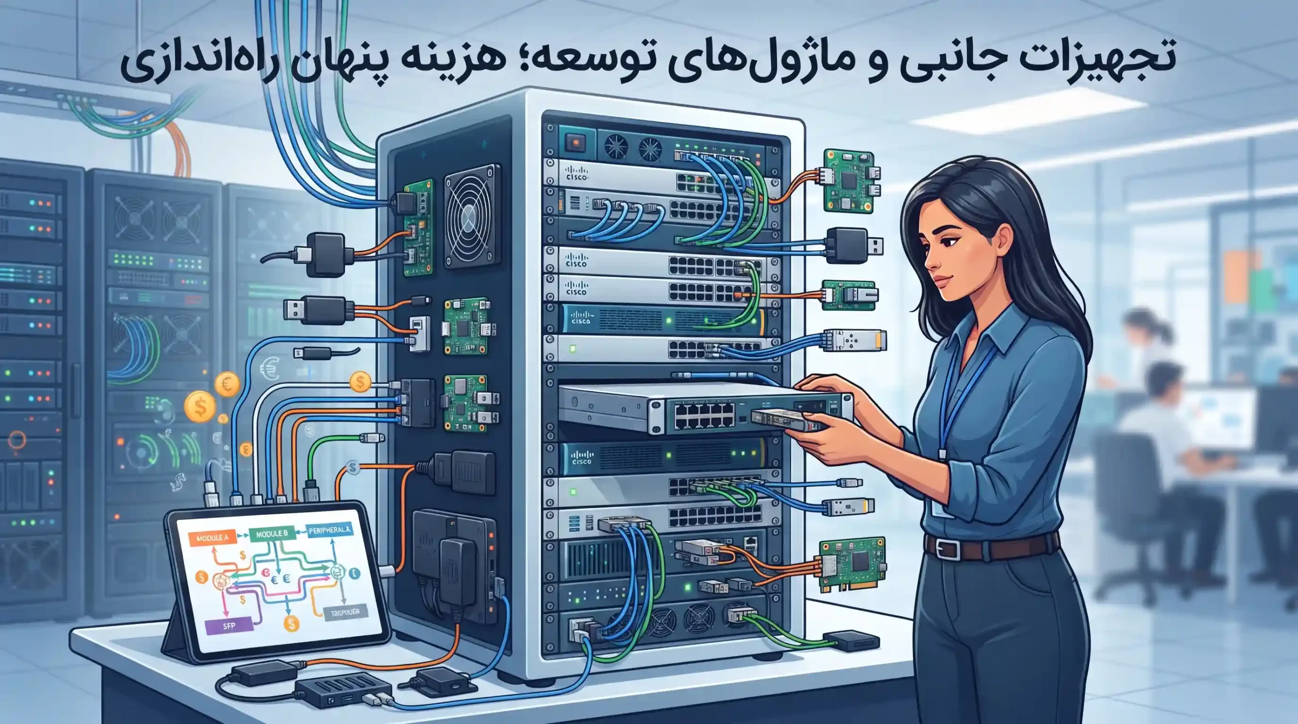 🔌 تجهیزات جانبی و ماژولهای توسعه؛ هزینه پنهان راهاندازی