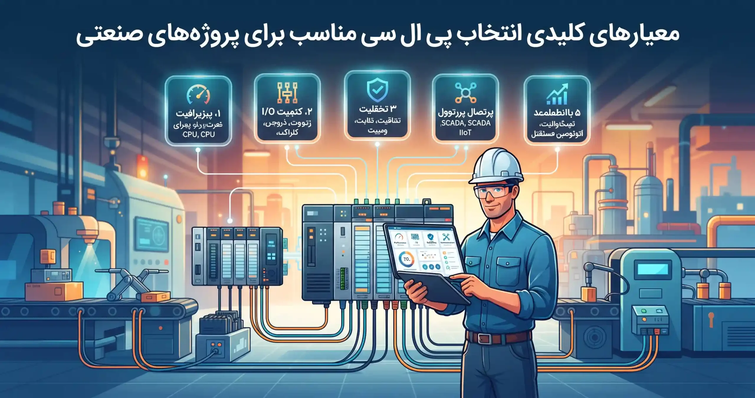 💡 معیارهای کلیدی انتخاب پی ال سی مناسب برای پروژههای صنعتی