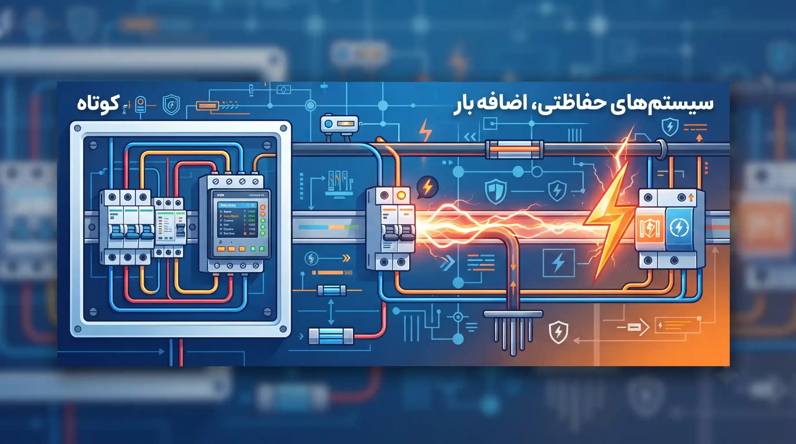🛡️ سیستم‌های حفاظتی، اضافه بار و مدیریت اتصال کوتاه