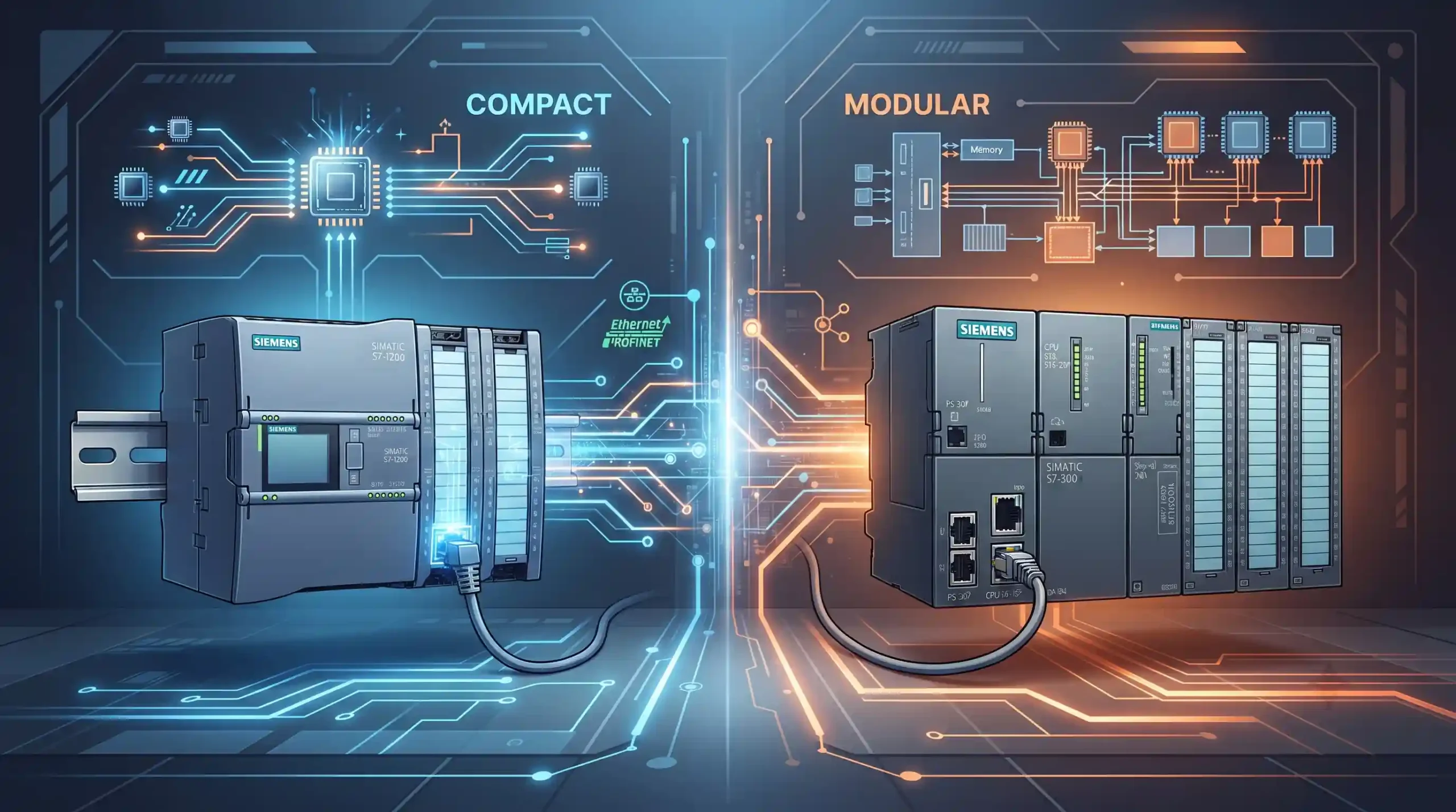 ⚙️ بررسی معماری سختافزاری و ظرفیت پردازش در S7-1200 و S7-300