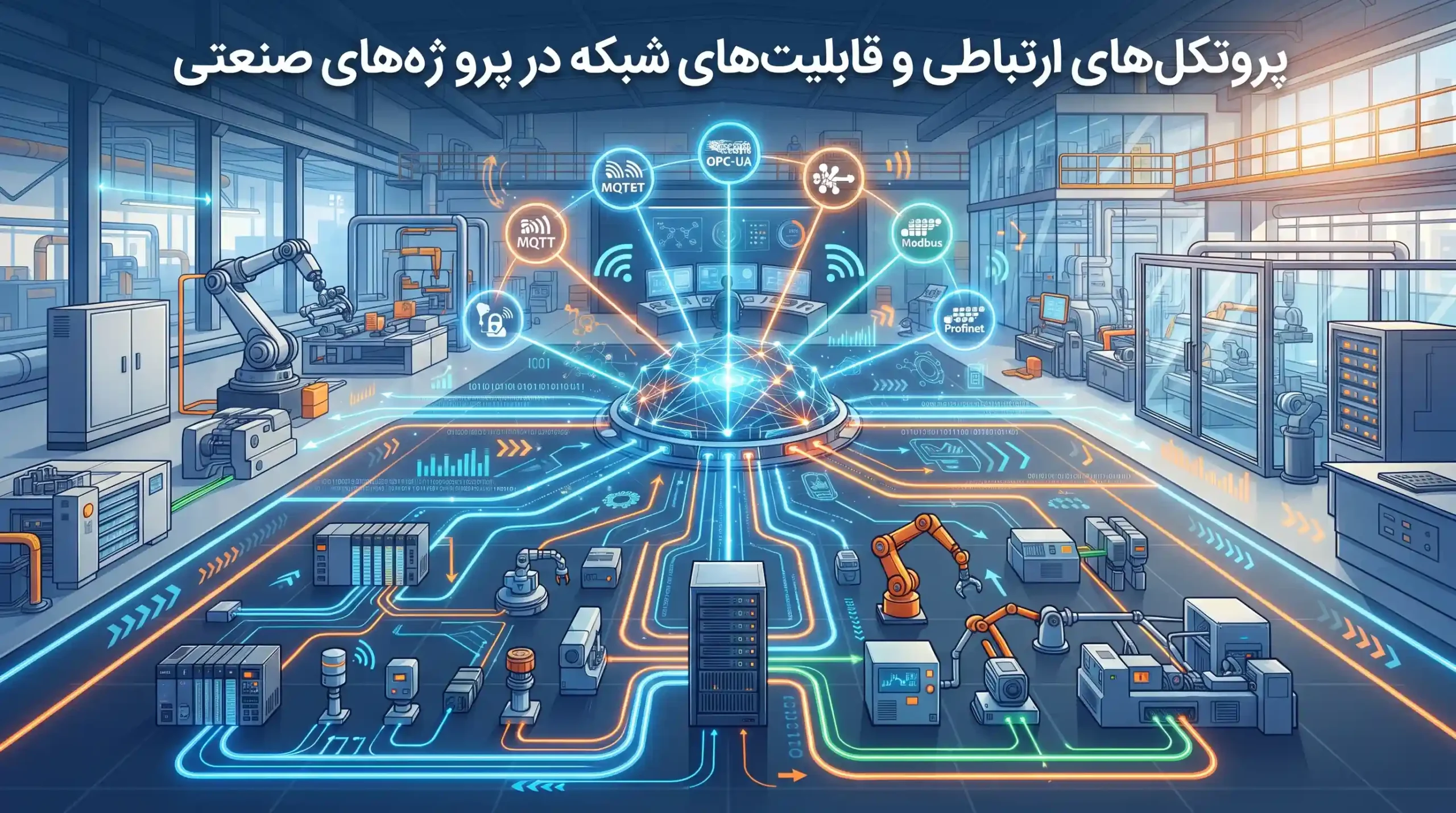 🌐 پروتکلهای ارتباطی و قابلیتهای شبکه در پروژههای صنعتی