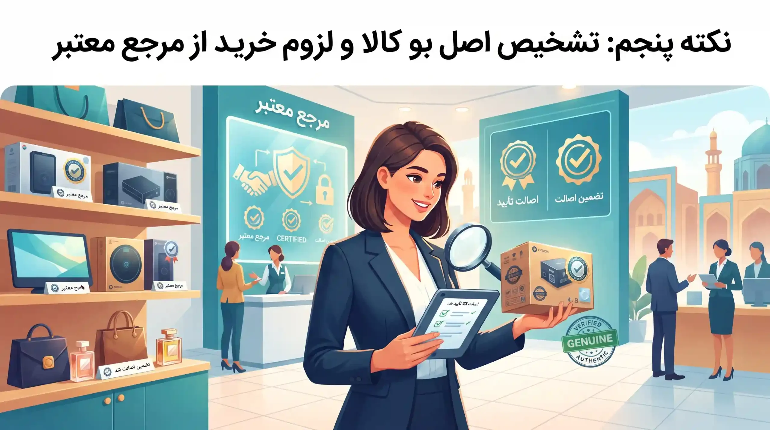 💎 نکته پنجم تشخیص اصل بودن کالا و لزوم خرید از مرجع معتبر