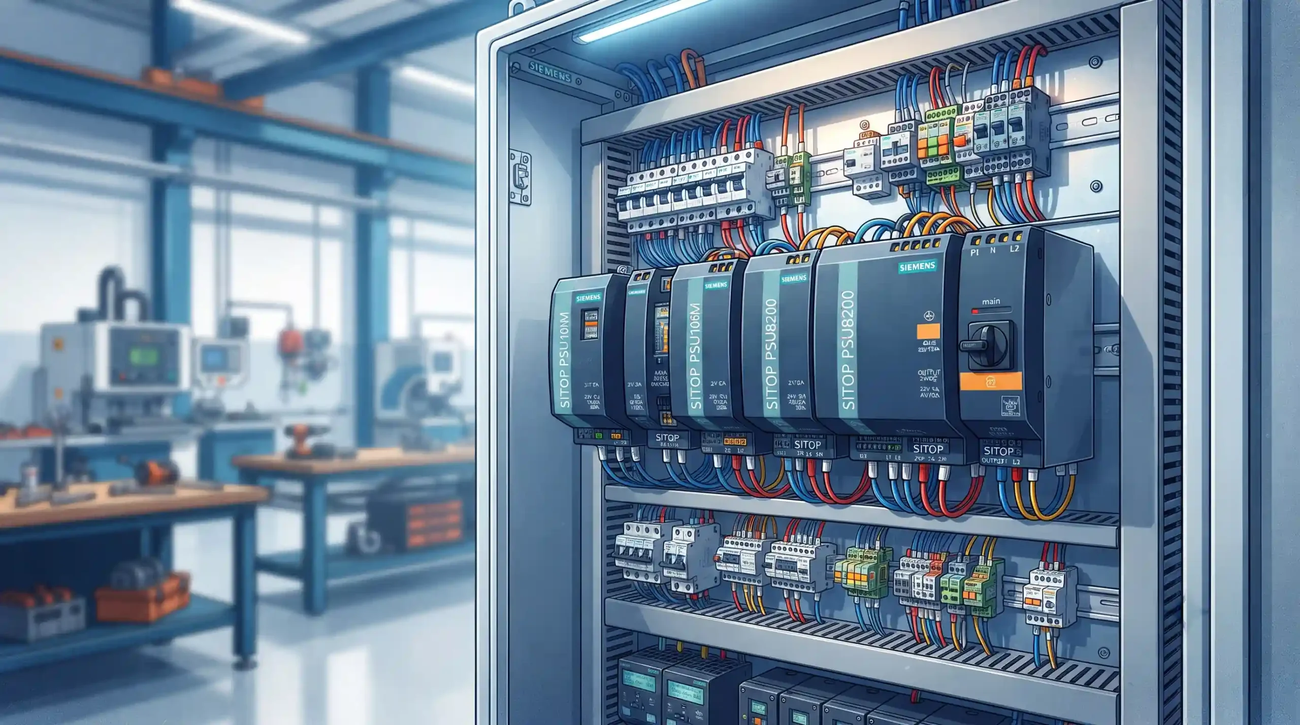 ⚙️ ویژگی‌های فنی و مزایای منابع تغذیه SITOP در تابلوسازی صنعتی