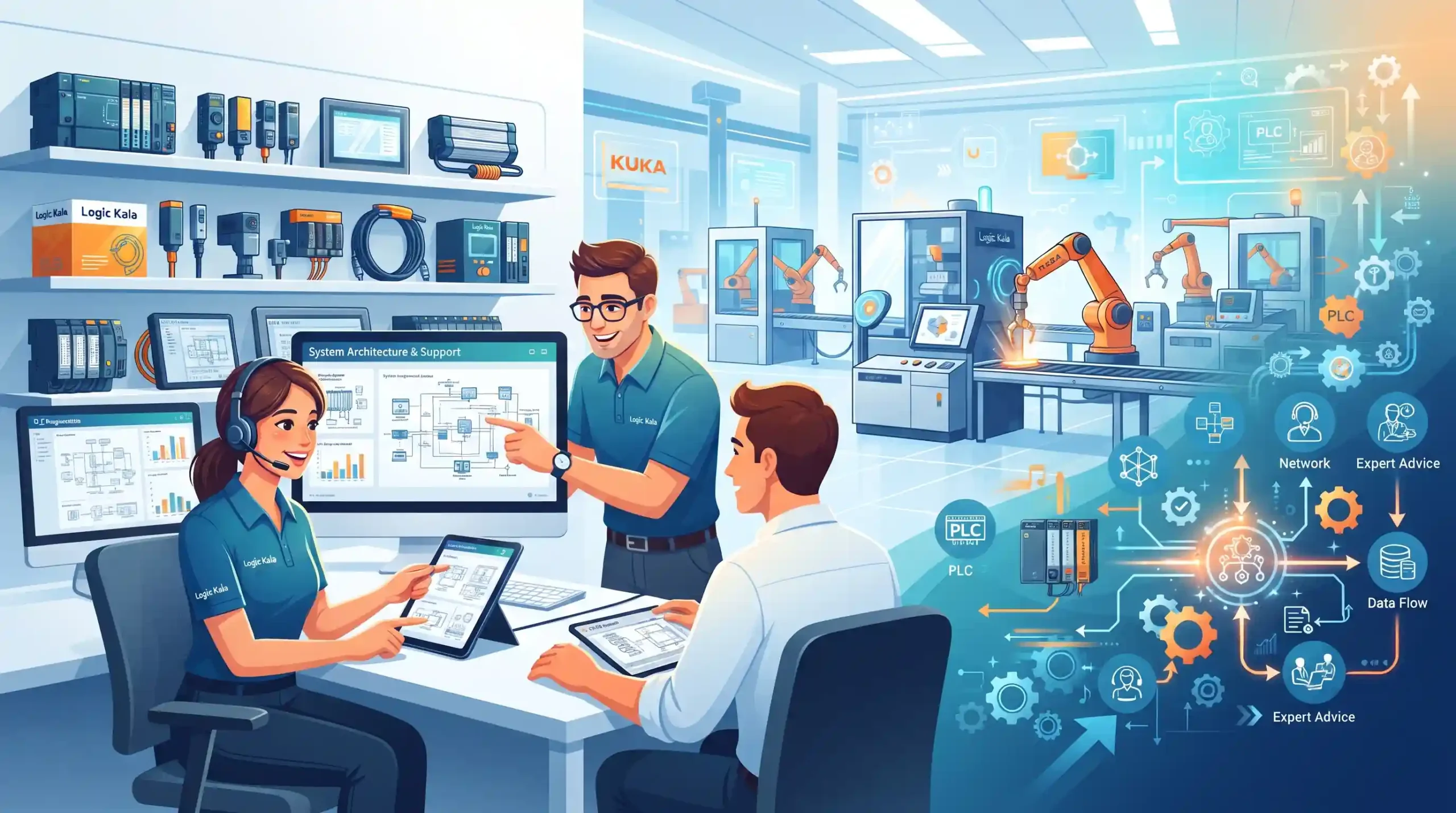 🛠️ نقش پشتیبانی فنی و مشاوره تخصصی در تأمین تجهیزات اتوماسیون لاجیک کالا