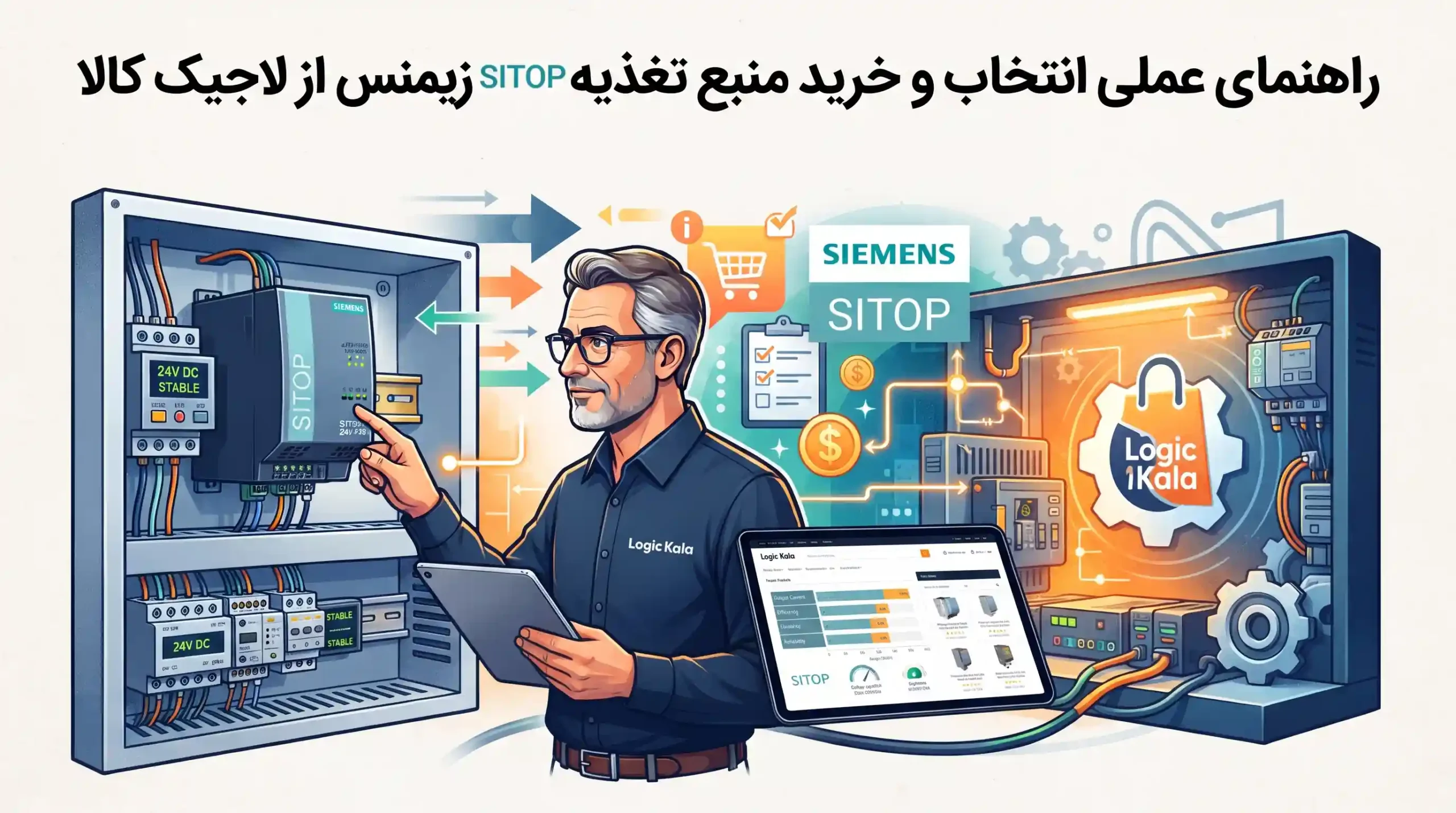 🛒 راهنمای عملی انتخاب و خرید منبع تغذیه SITOP زیمنس از لاجیک کالا
