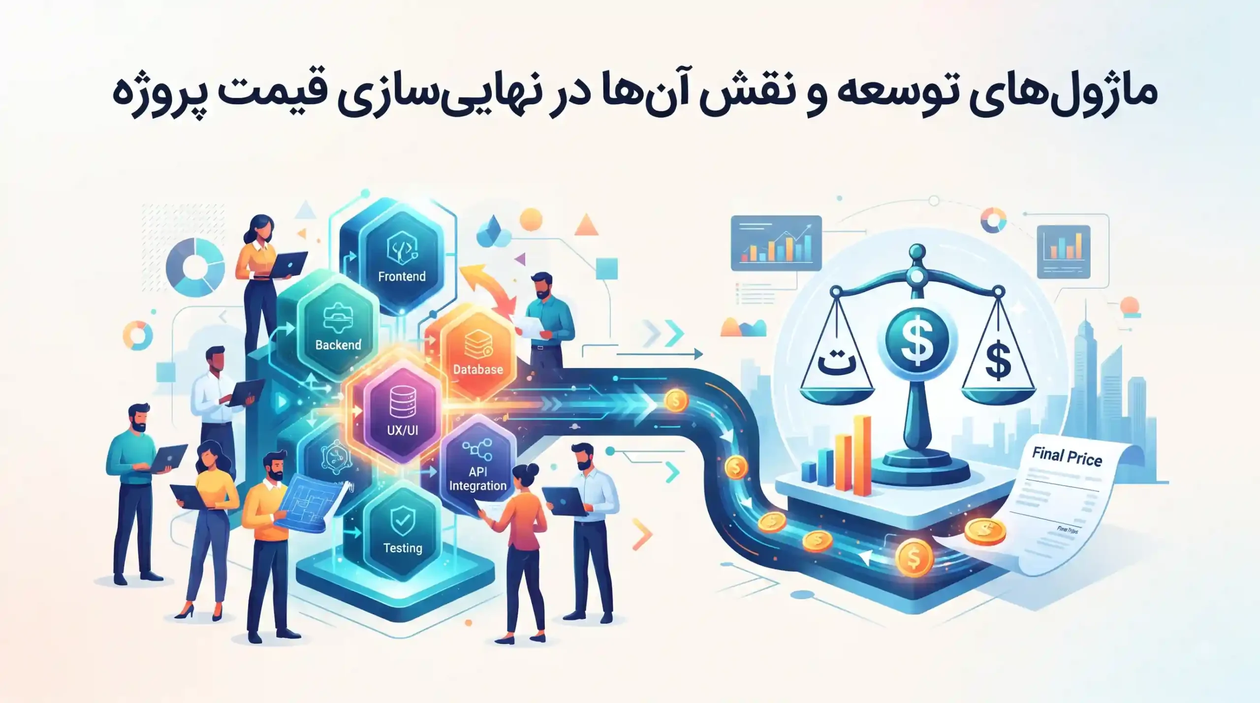 🛠️ ماژول‌های توسعه و نقش آن‌ها در نهایی‌سازی قیمت پروژه