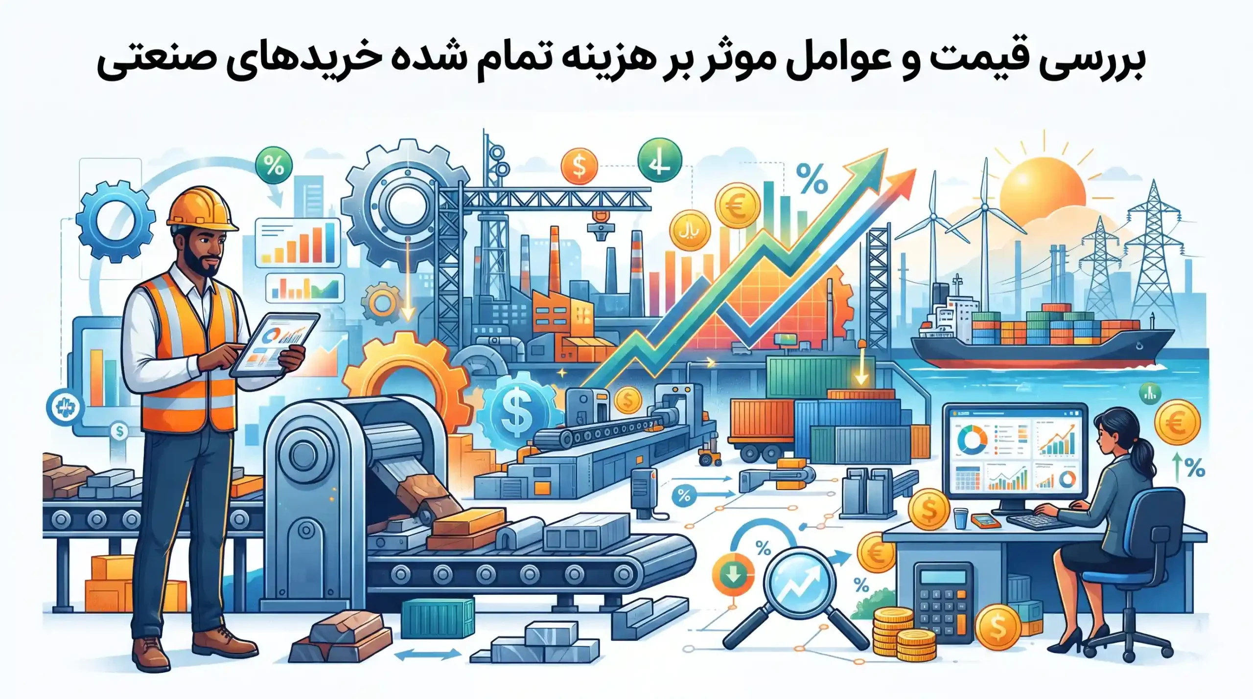 💰 بررسی قیمت و عوامل موثر بر هزینه تمام شده خریدهای صنعتی