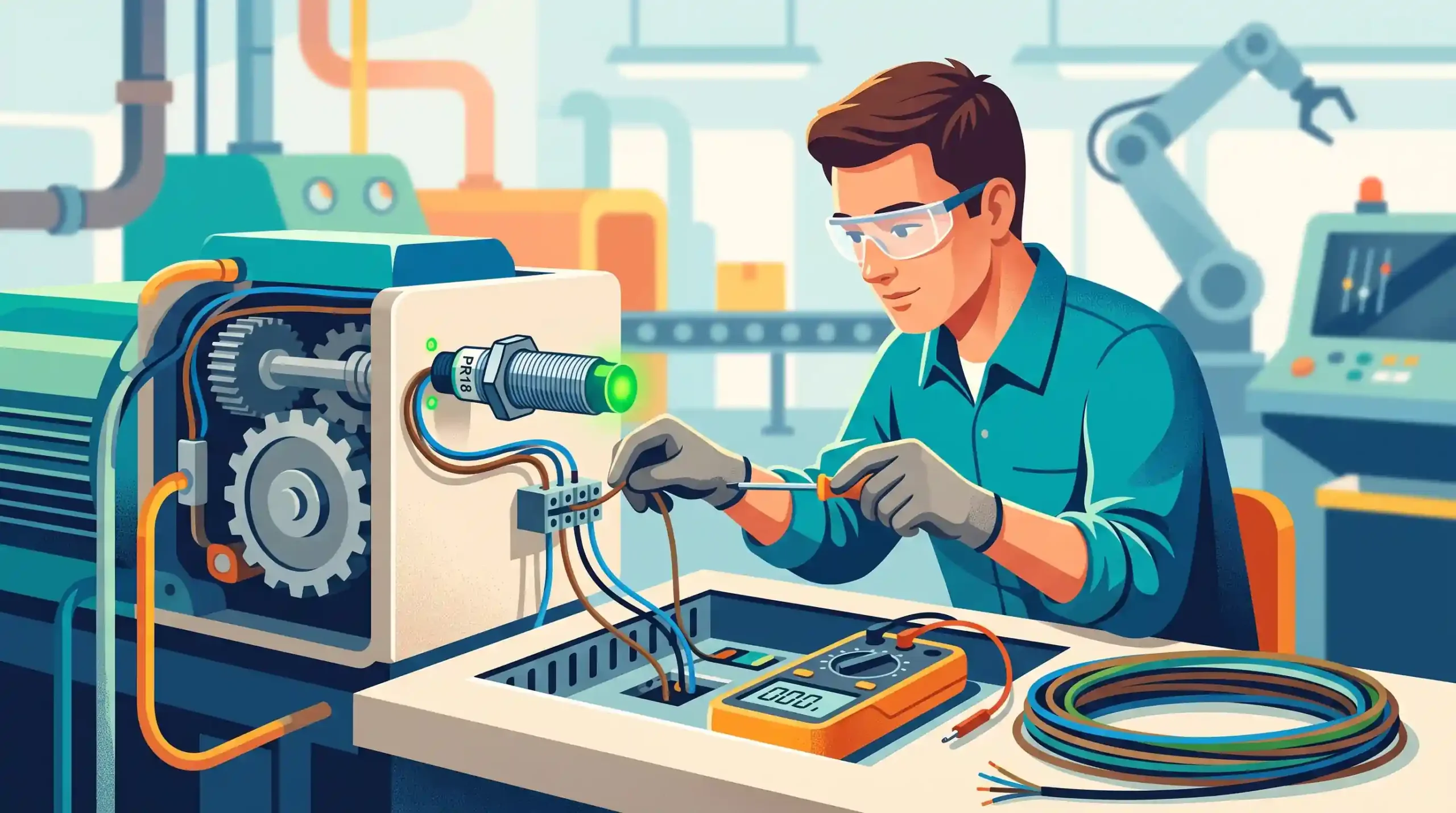 🔌 راهنمای نصب، سیمکشی و عیبیابی سنسور PR18