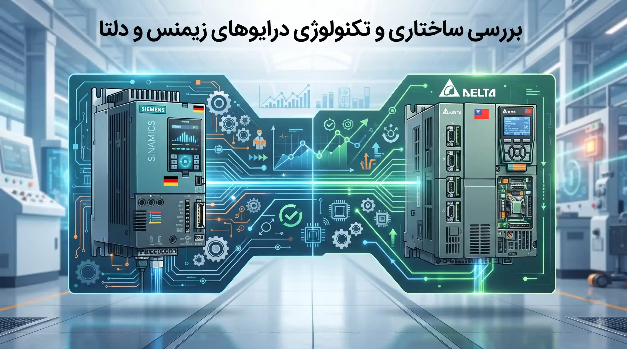 ⚙️ بررسی ساختاری و تکنولوژی درایوهای زیمنس و دلتا
