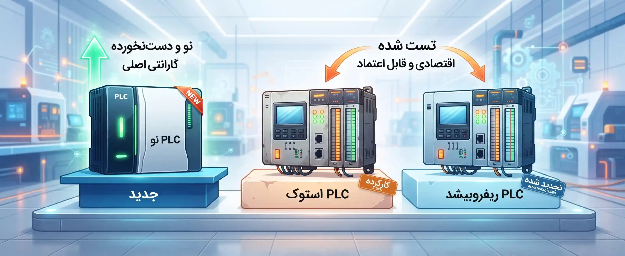 ⚠️ تفاوت محصولات استوک یا ریفروبیشد با پی ال سی نو