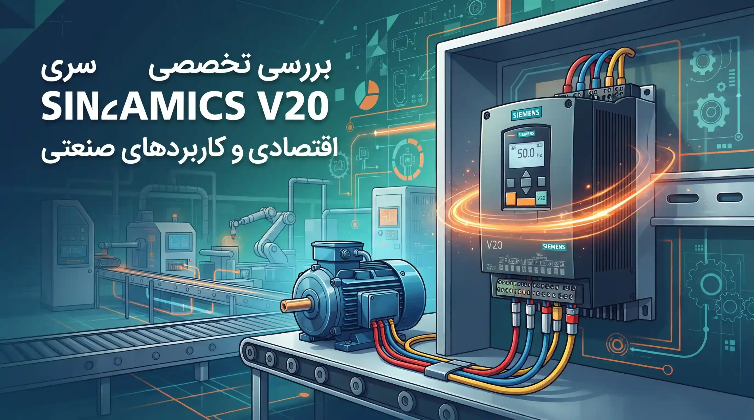 🔌 بررسی تخصصی سری SINAMICS V20 اقتصادی و کاربردهای صنعتی