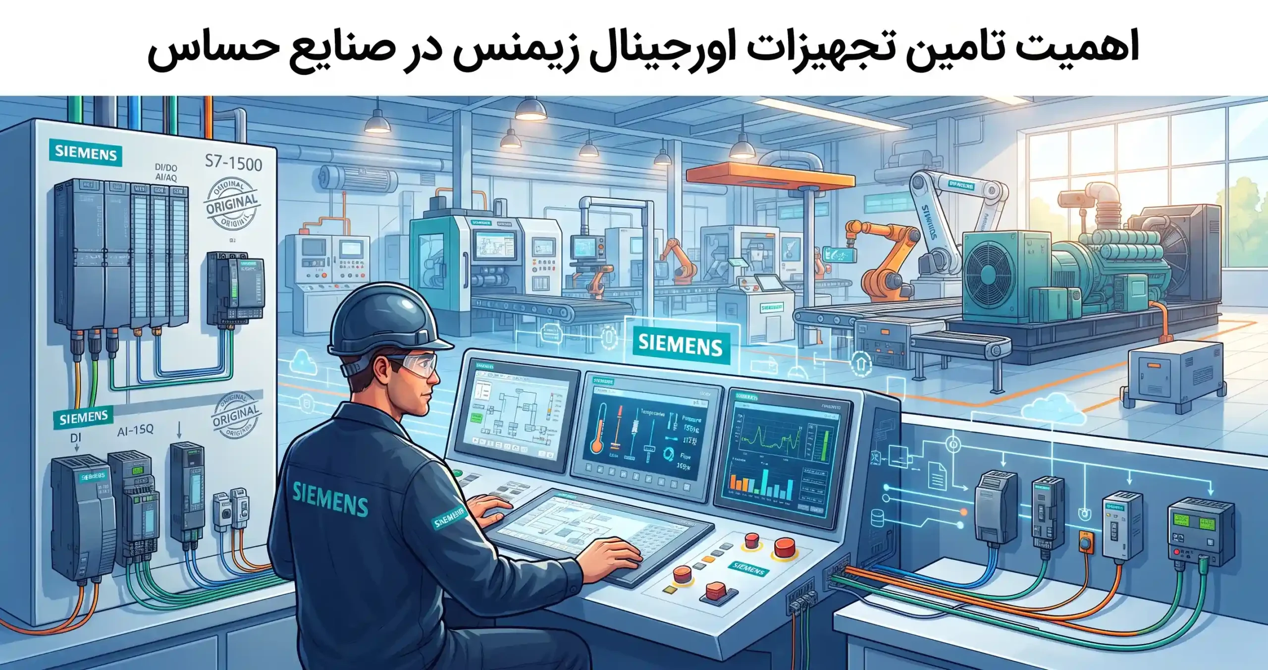 💡 اهمیت تامین تجهیزات اورجینال زیمنس در صنایع حساس