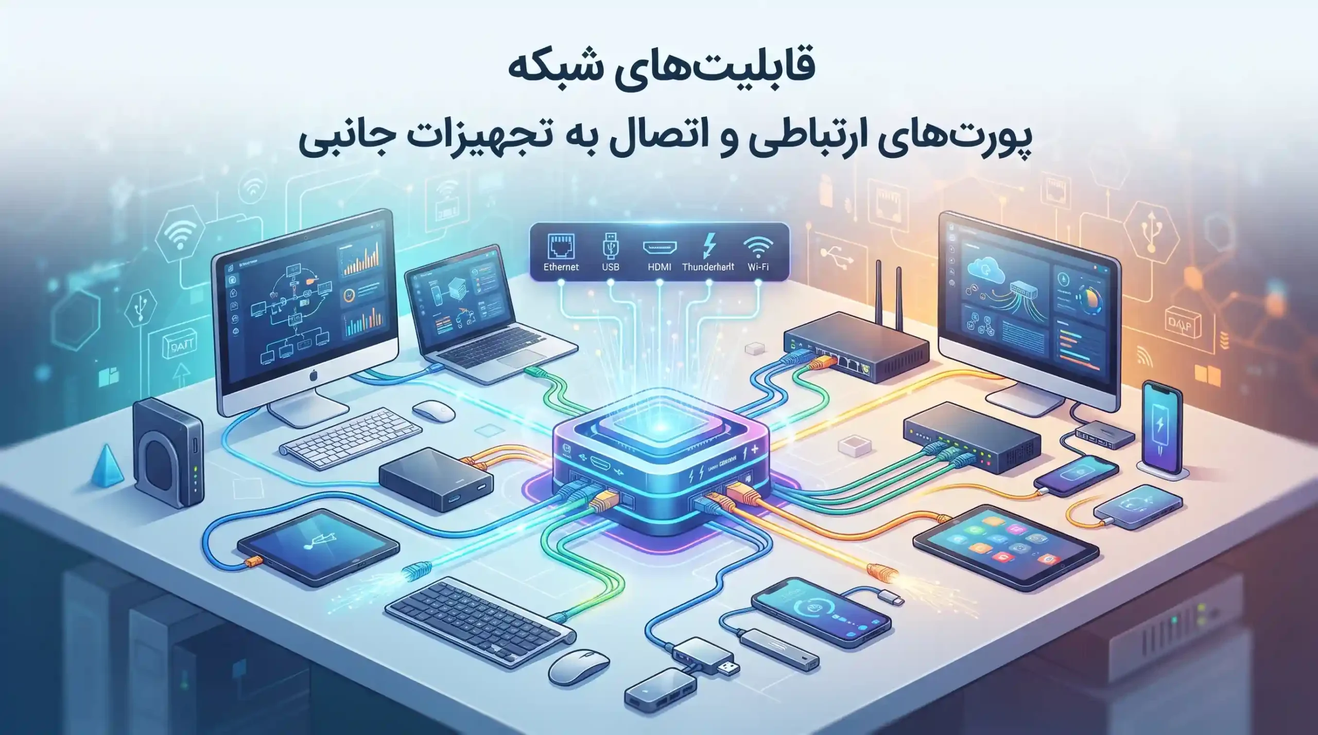📡 قابلیت‌های شبکه پورت‌های ارتباطی و اتصال به تجهیزات جانبی