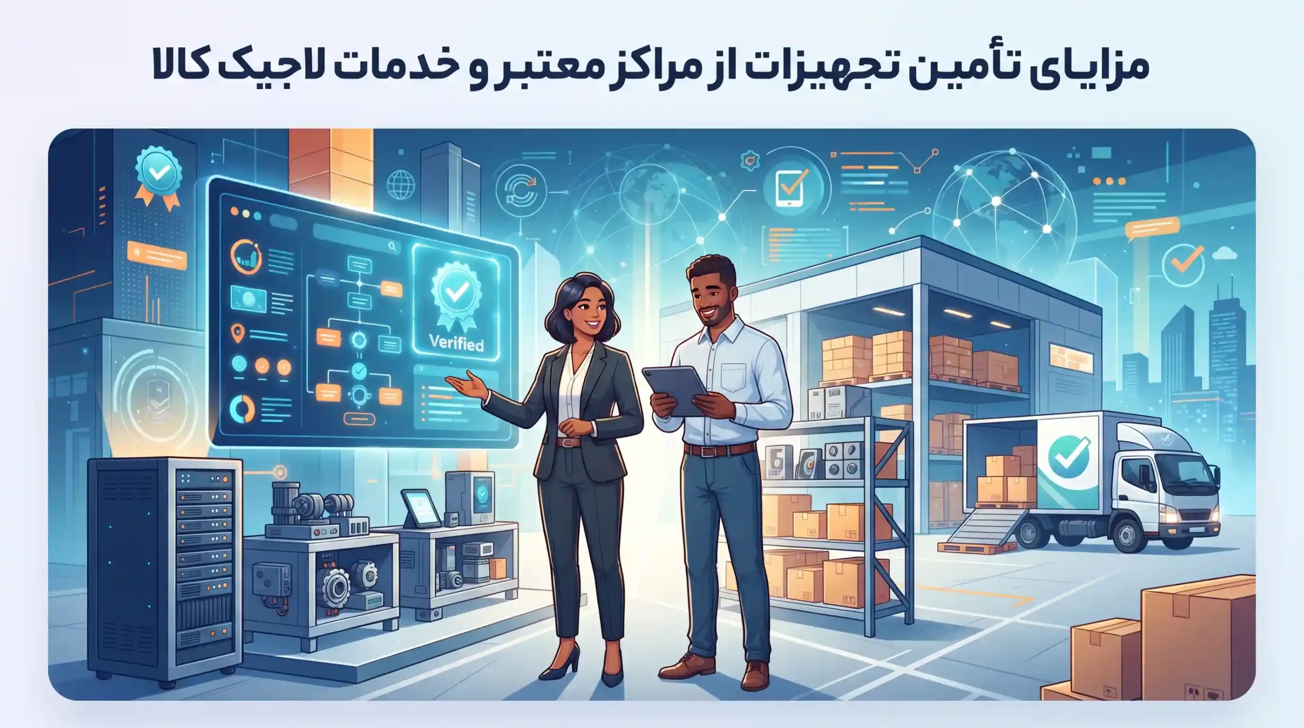 🤝 مزایای تأمین تجهیزات از مراکز معتبر و خدمات لاجیک کالا