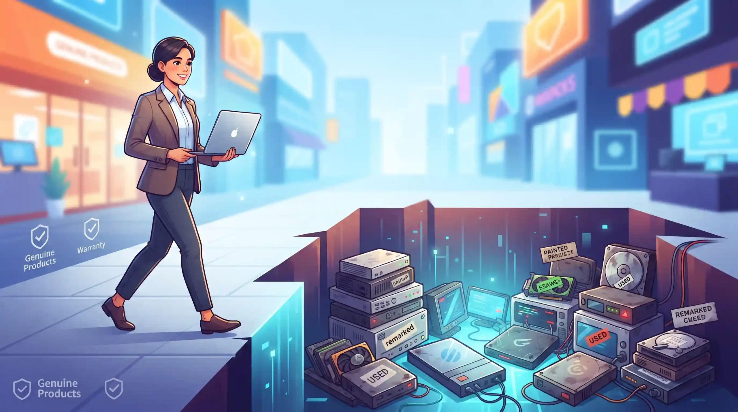 🛡️ افتادن در دام تجهیزات غیراصل استوک و ریمارک شده در بازار