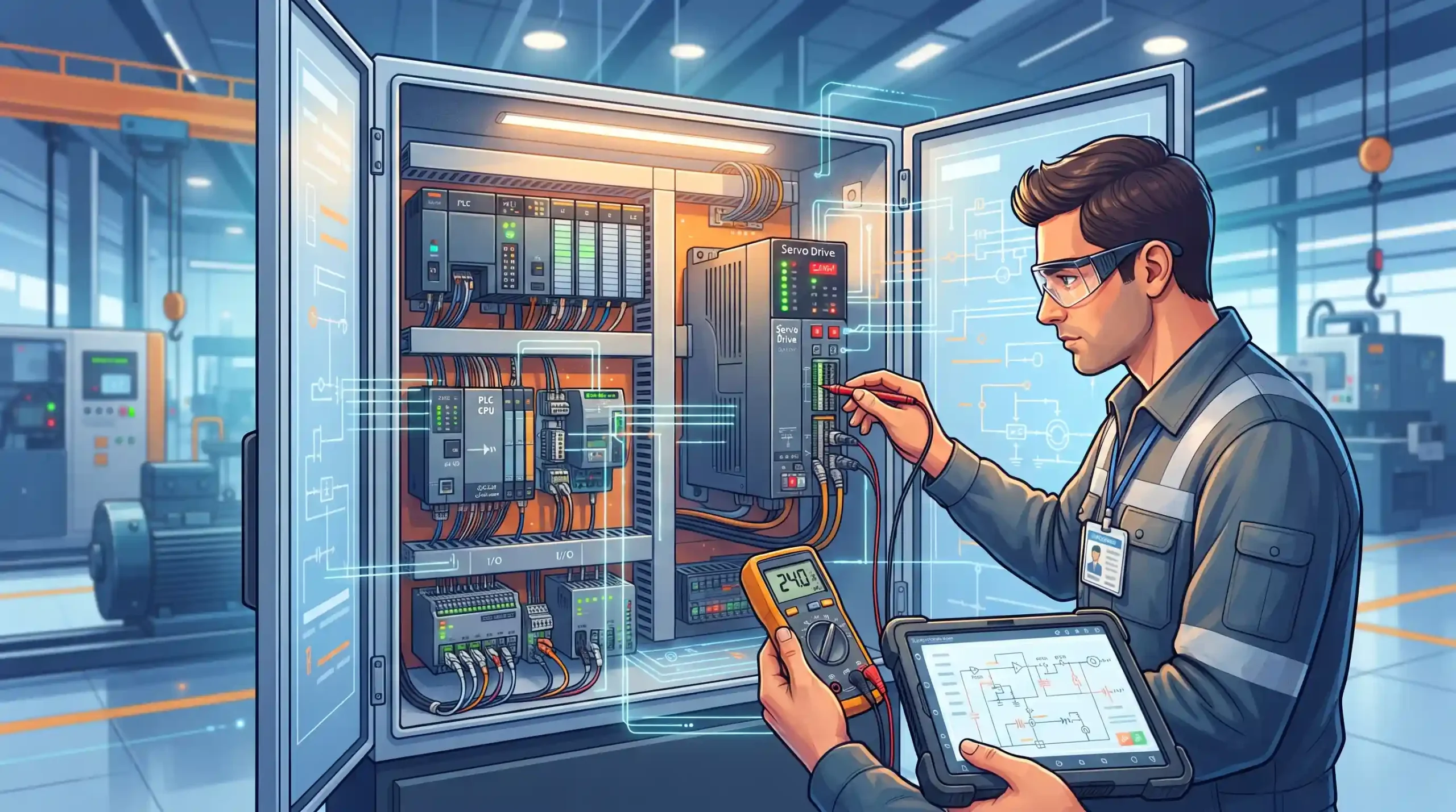 ⚠️ عیب‌یابی خطاهای متداول در سیستم‌های کنترل سروو و PLC