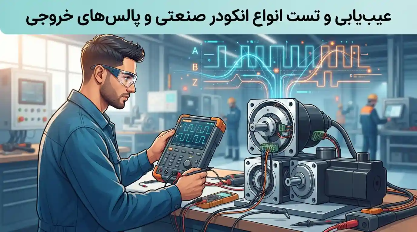 ⚡ عیبیابی و تست انواع انکودر صنعتی و پالسهای خروجی