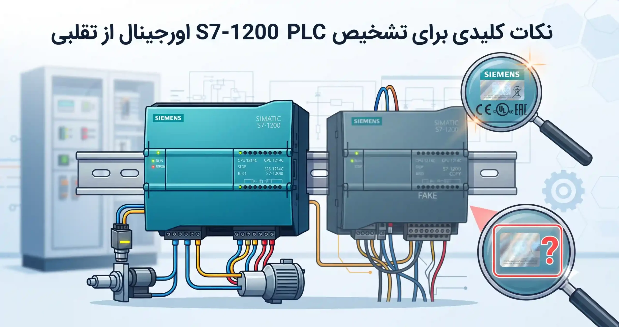 🔍 نکات کلیدی برای تشخیص PLC S7-1200 اورجینال از تقلبی
