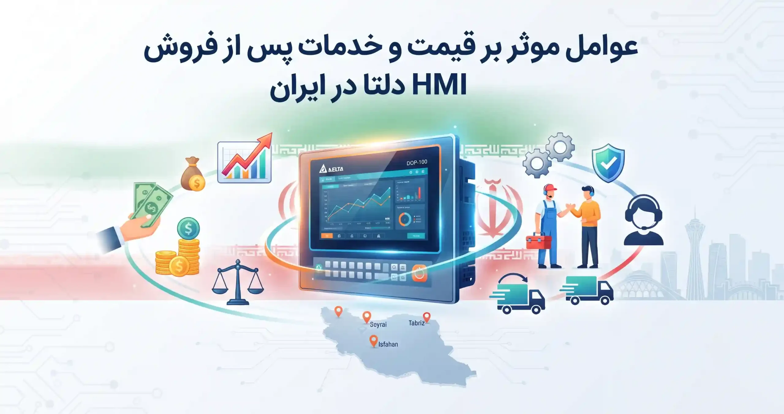 💰 عوامل موثر بر قیمت و خدمات پس از فروش HMI دلتا در ایران