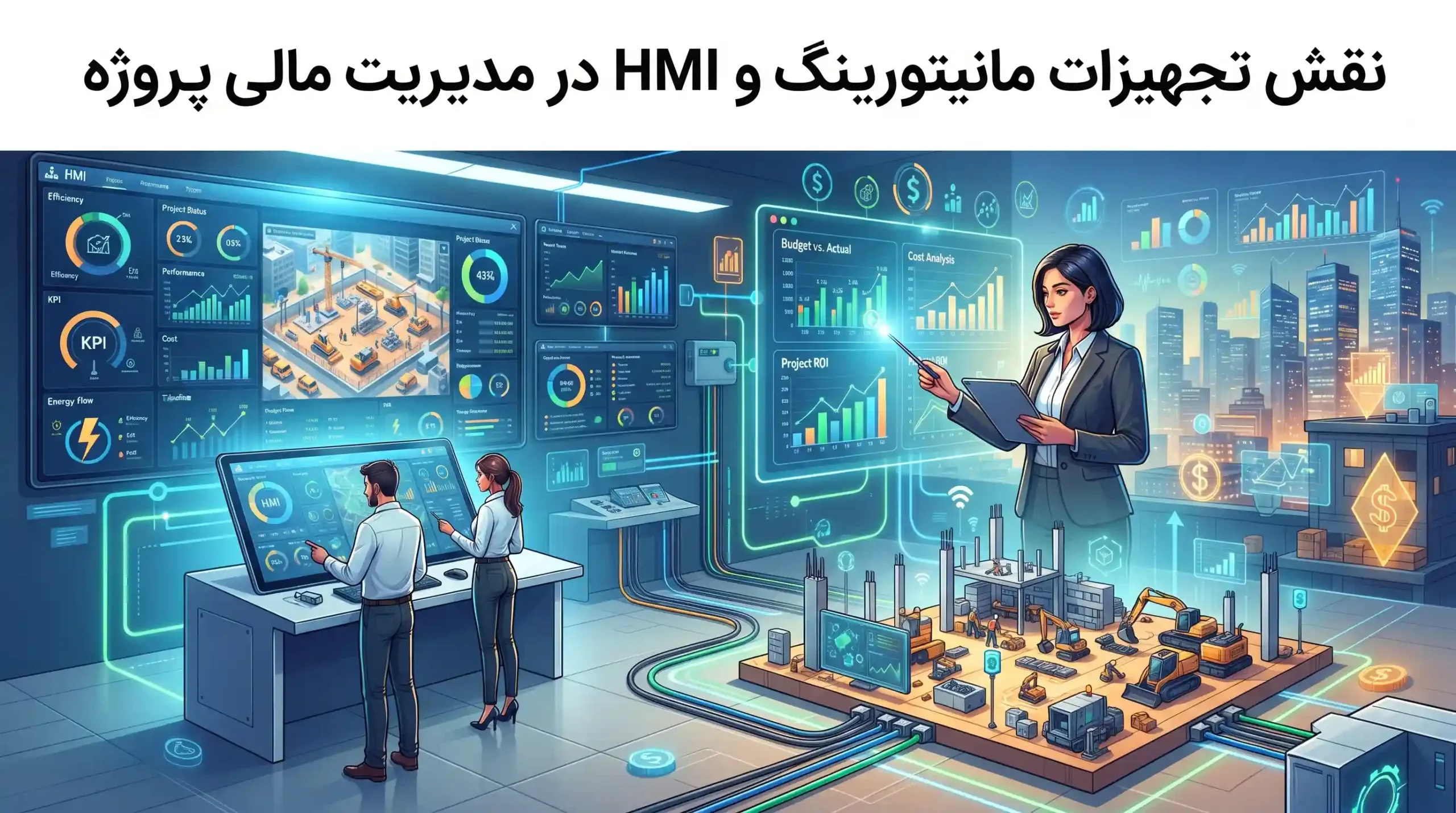 🖥️ نقش تجهیزات مانیتورینگ و HMI در مدیریت مالی پروژه