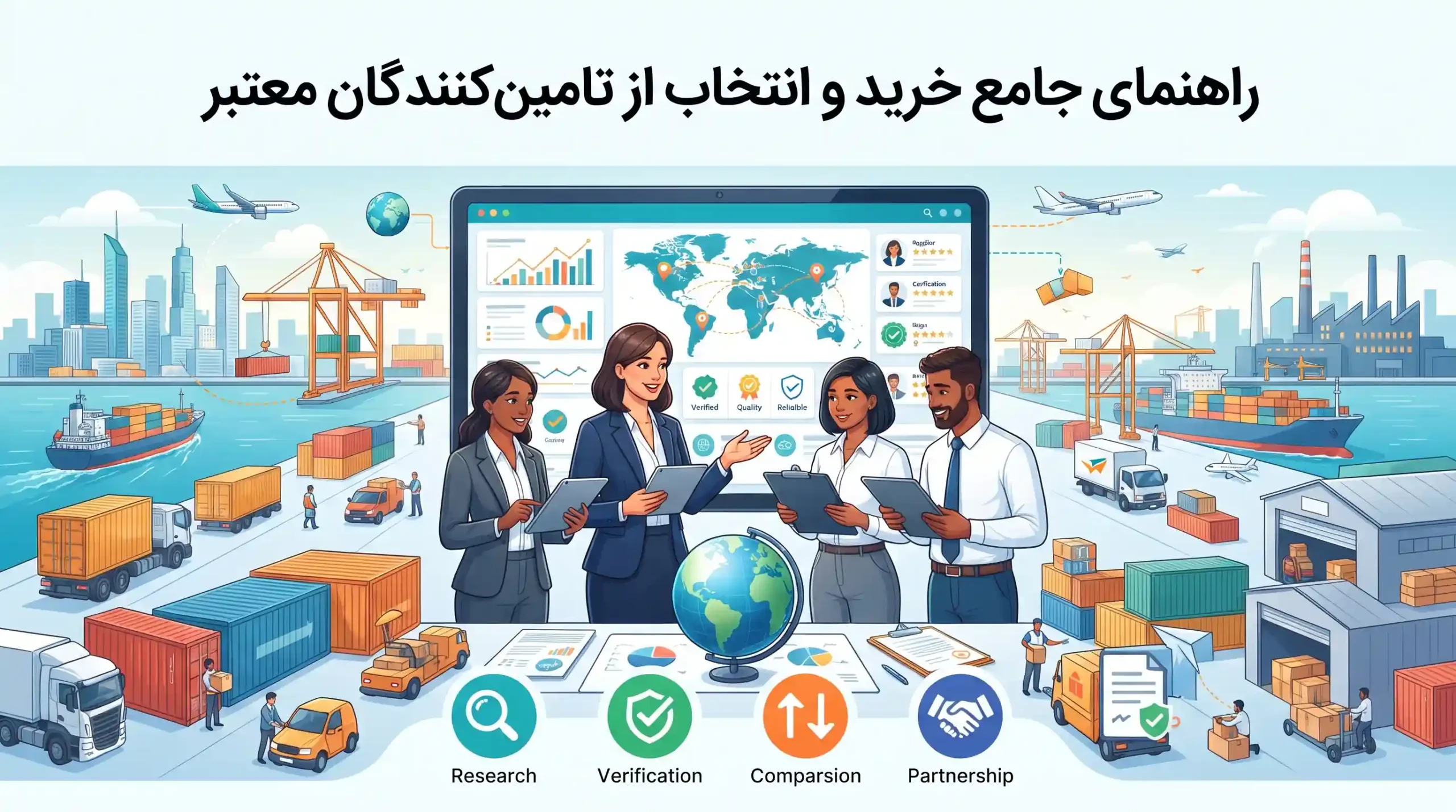 🛒 راهنمای جامع خرید و انتخاب از تامین‌کنندگان معتبر