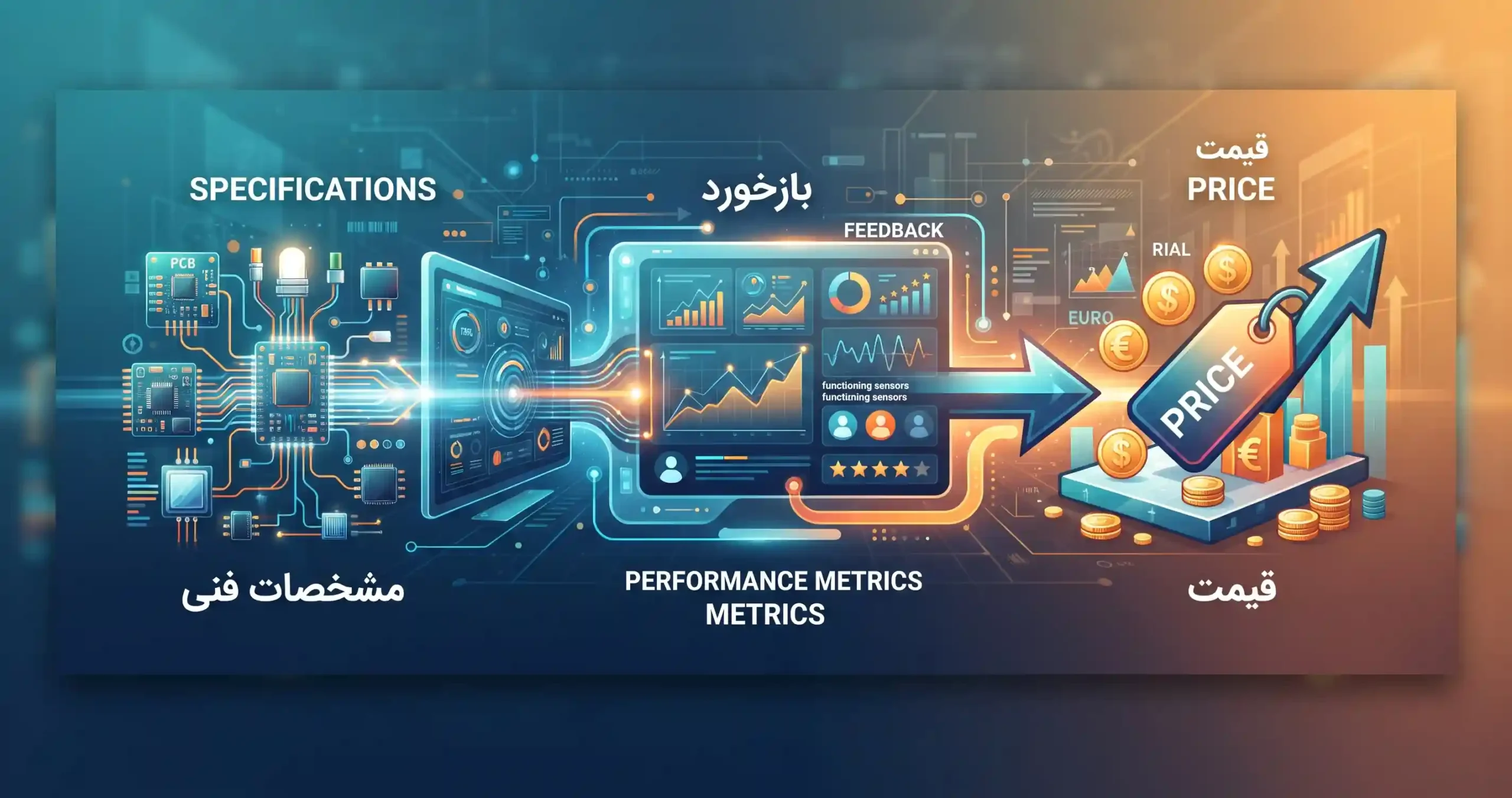 📊 بررسی ارتباط مستقیم مشخصات فنی و بازخورد سنسور بر قیمت