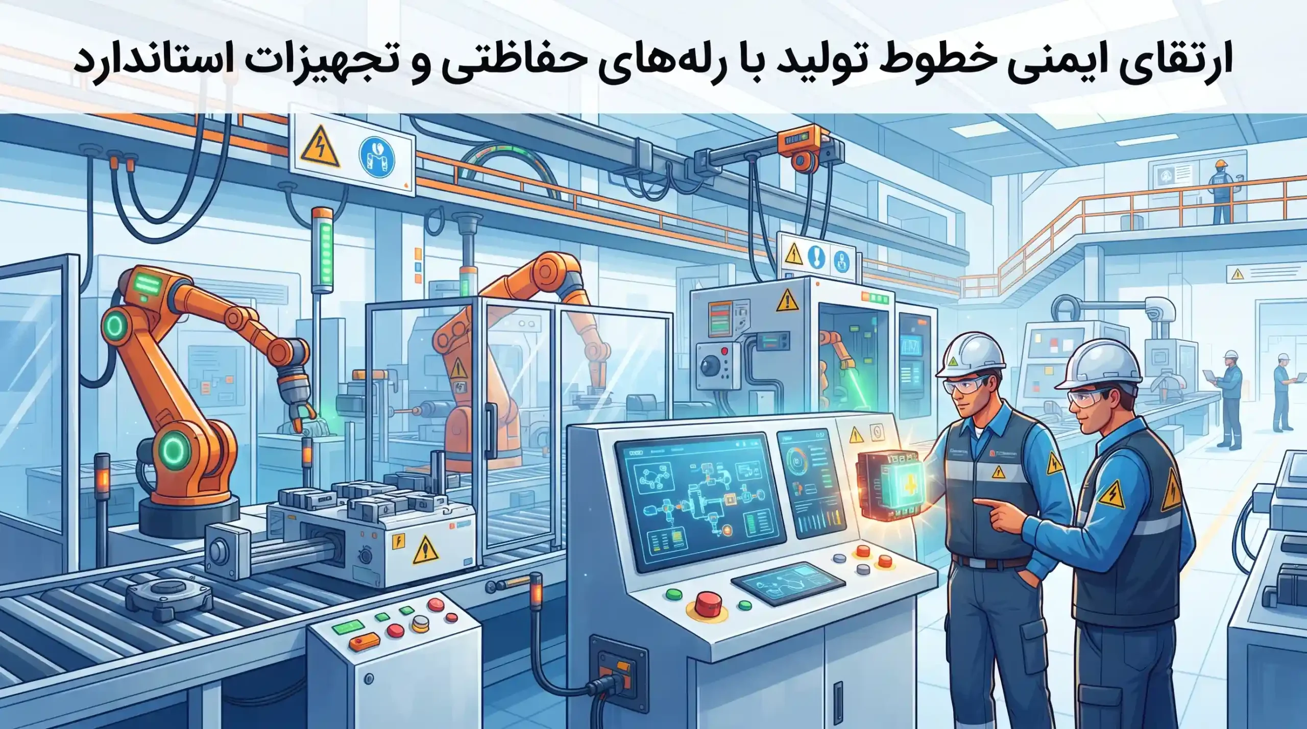 🛡️ ارتقای ایمنی خطوط تولید با رلههای حفاظتی و تجهیزات استاندارد