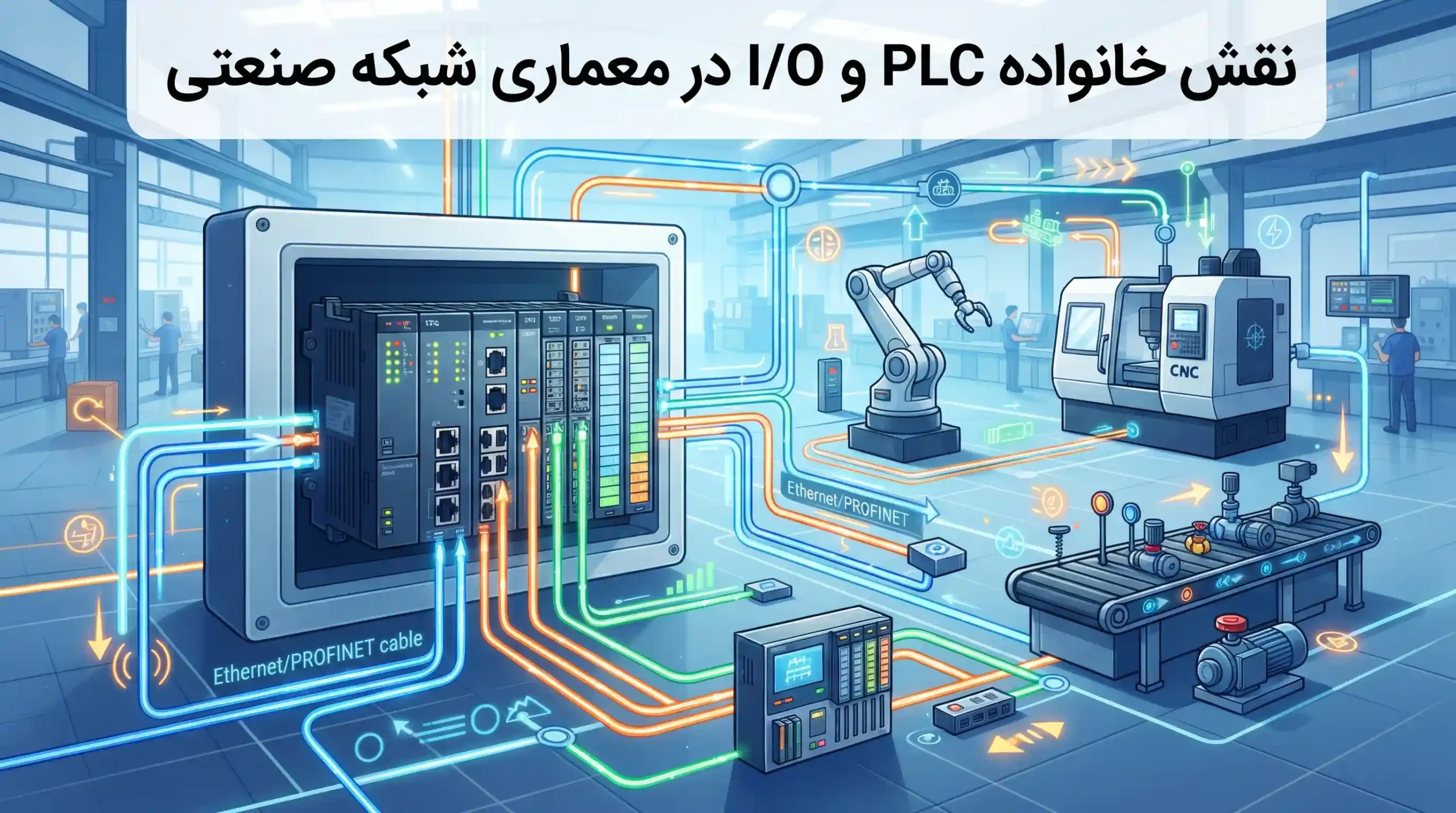 🖥️ نقش خانواده PLC و I/O در معماری شبکه صنعتی