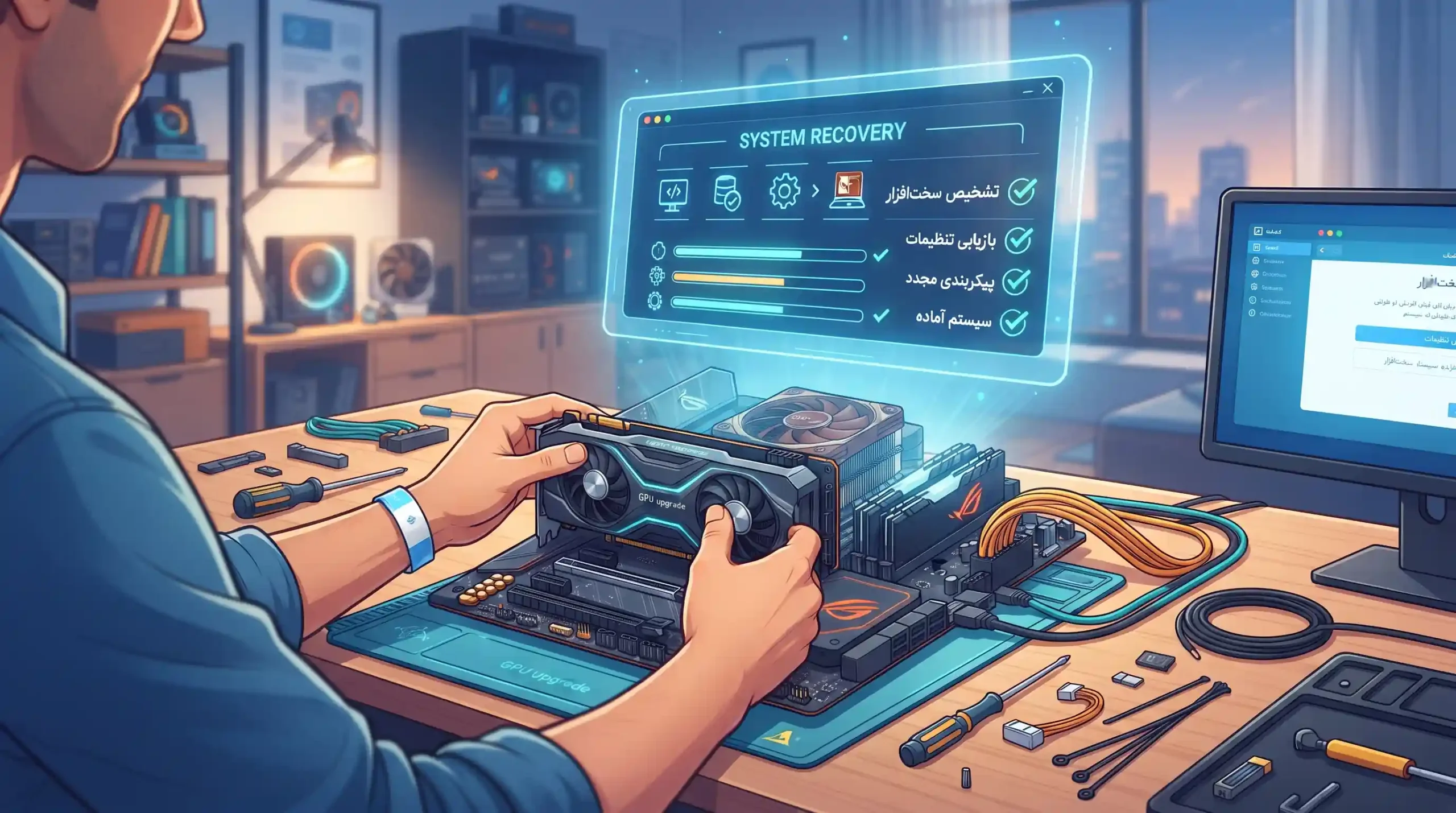 🔄 مراحل تعویض سخت‌افزار و بازیابی تنظیمات سیستم
