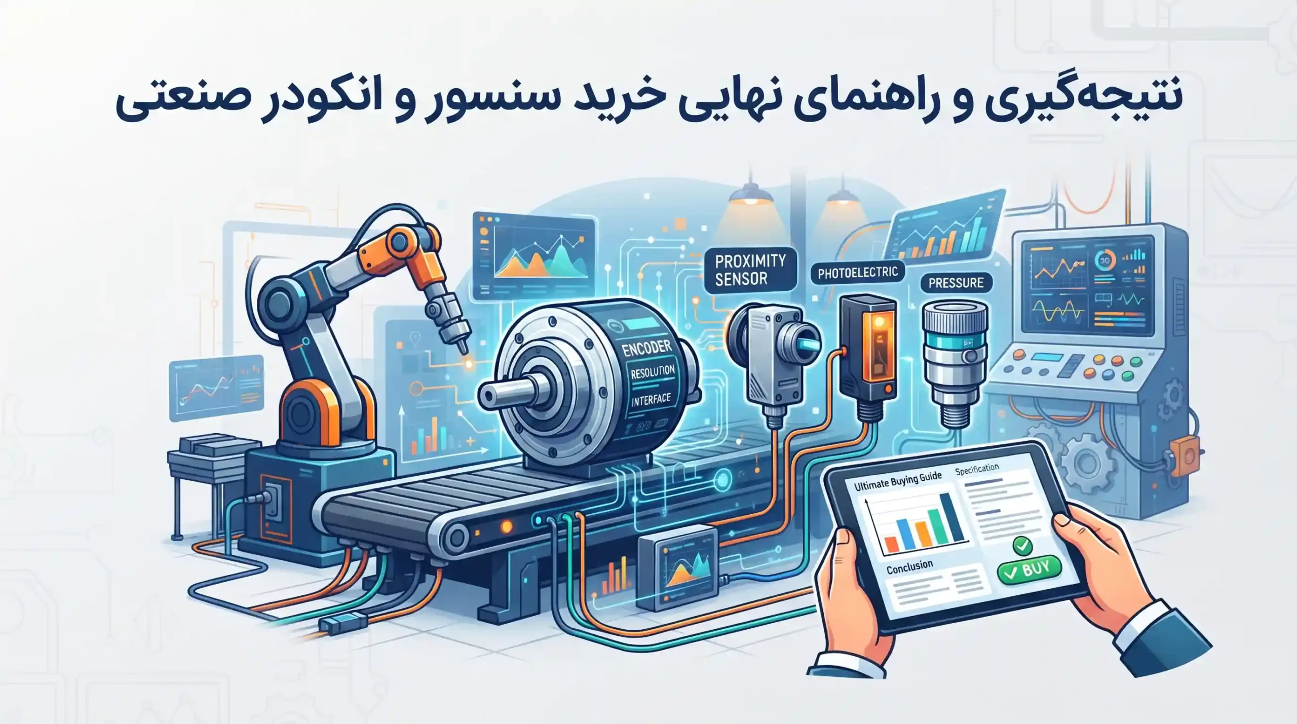 🏆 نتیجه‌گیری و راهنمای نهایی خرید سنسور و انکودر صنعتی