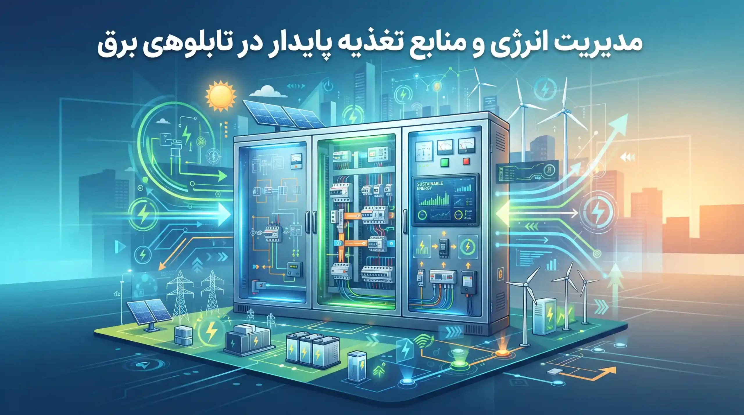 ⚡ مدیریت انرژی و منابع تغذیه پایدار در تابلوهای برق