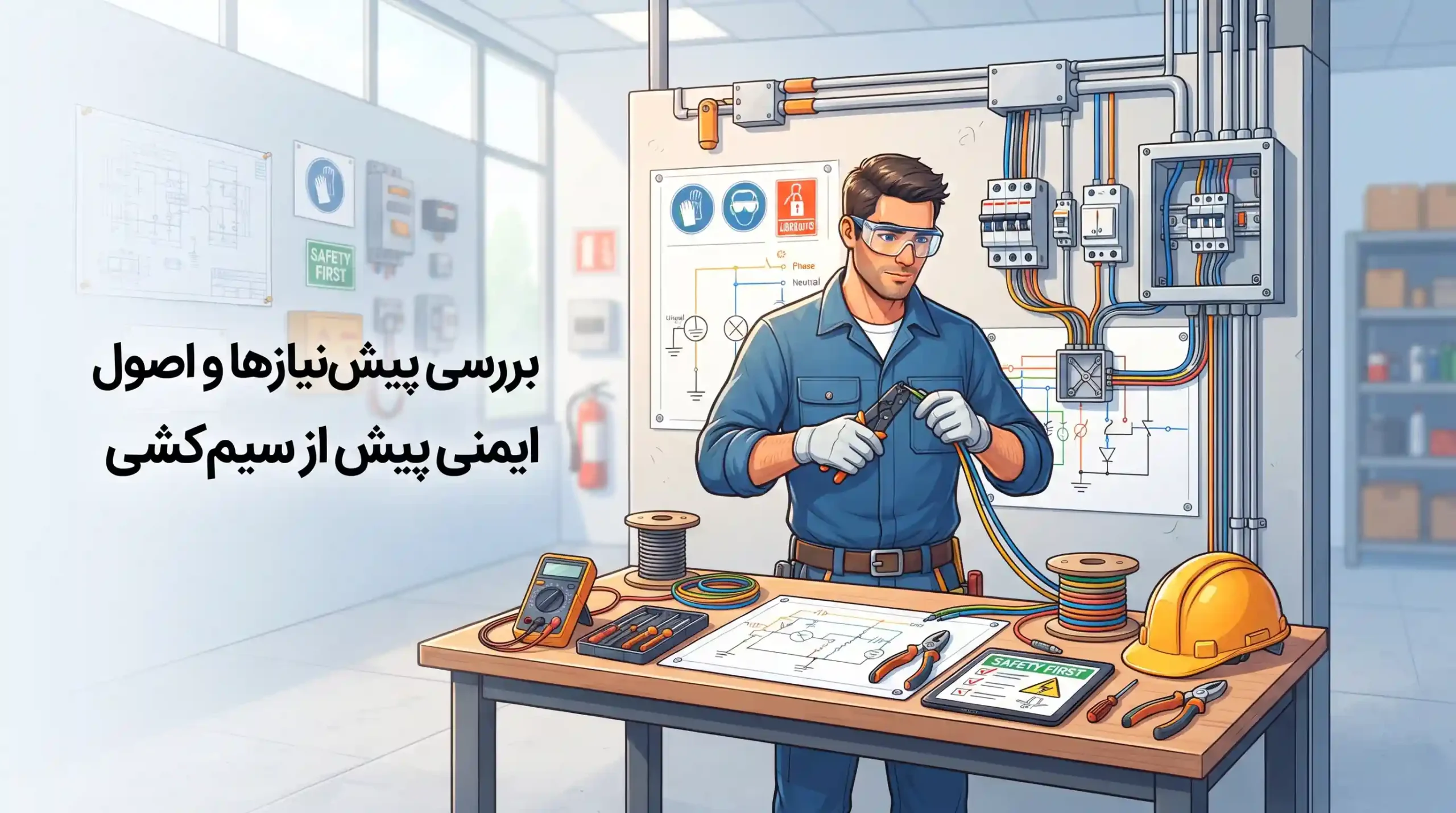 🔌 بررسی پیش‌نیازها و اصول ایمنی پیش از سیم‌کشی