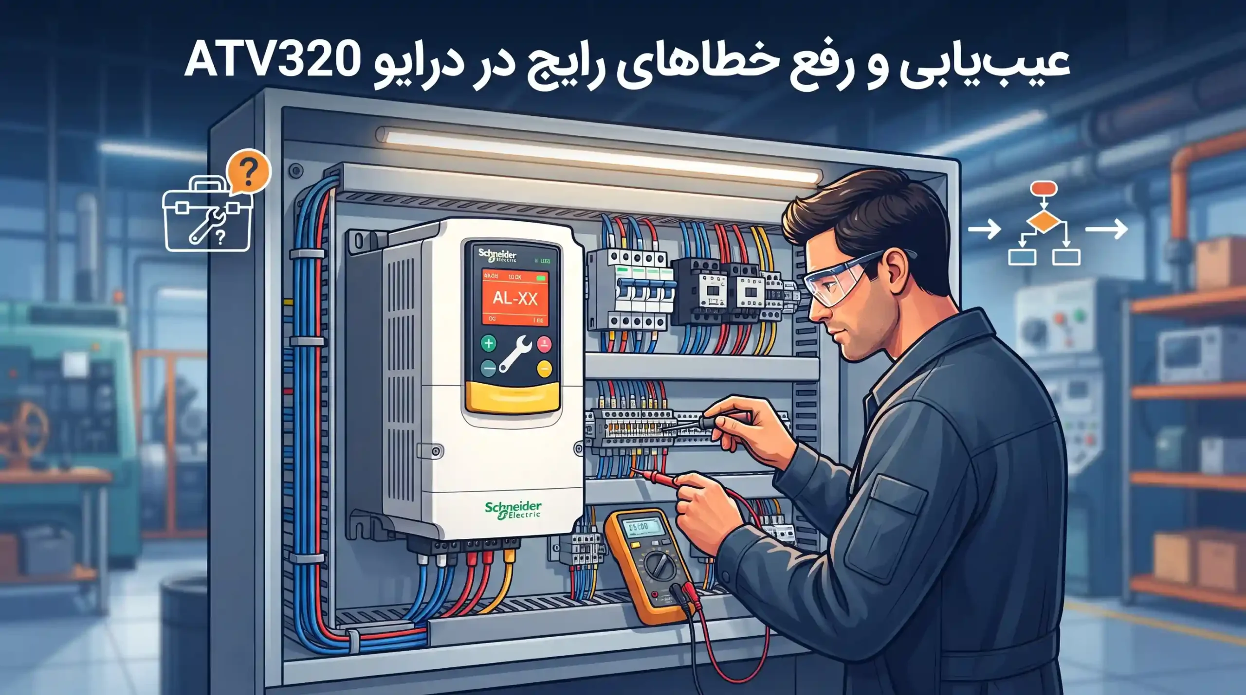 🔍 عیبیابی و رفع خطاهای رایج در درایو ATV320
