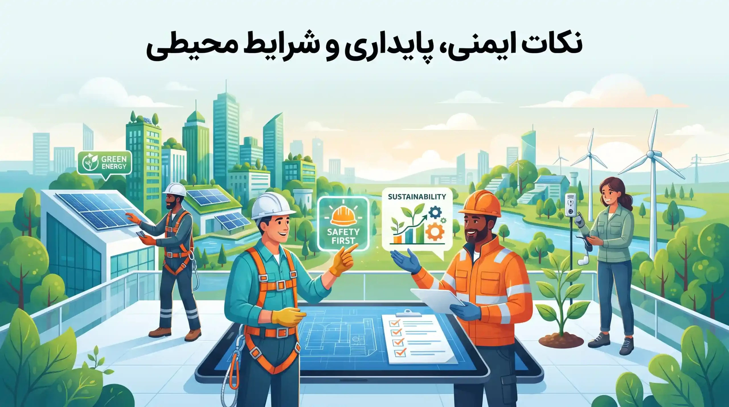 🛡️ نکات ایمنی، پایداری و شرایط محیطی