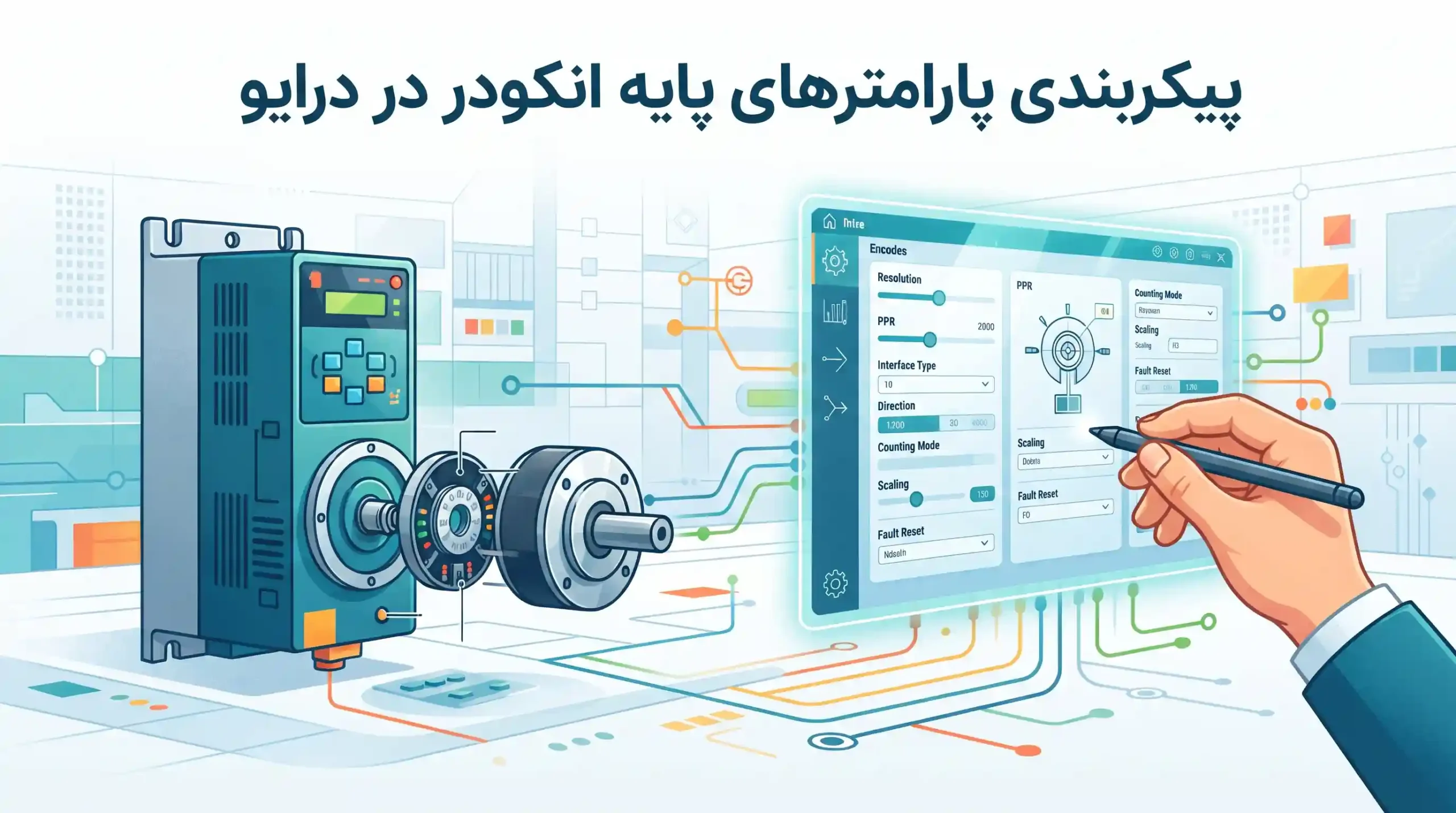💻 پیکربندی پارامترهای پایه انکودر در درایو