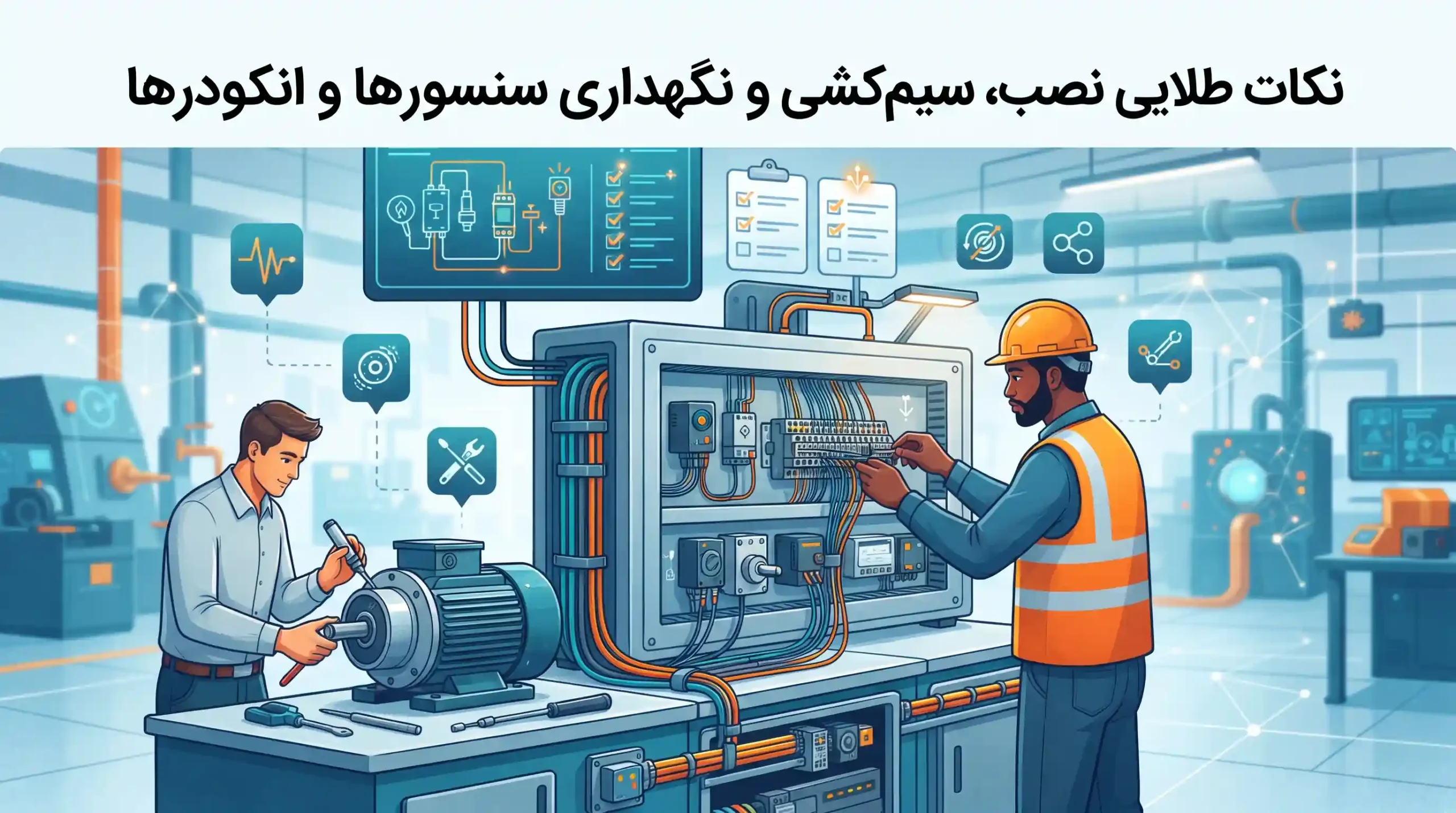 🛠️ نکات طلایی نصب، سیم‌کشی و نگهداری سنسورها و انکودرها