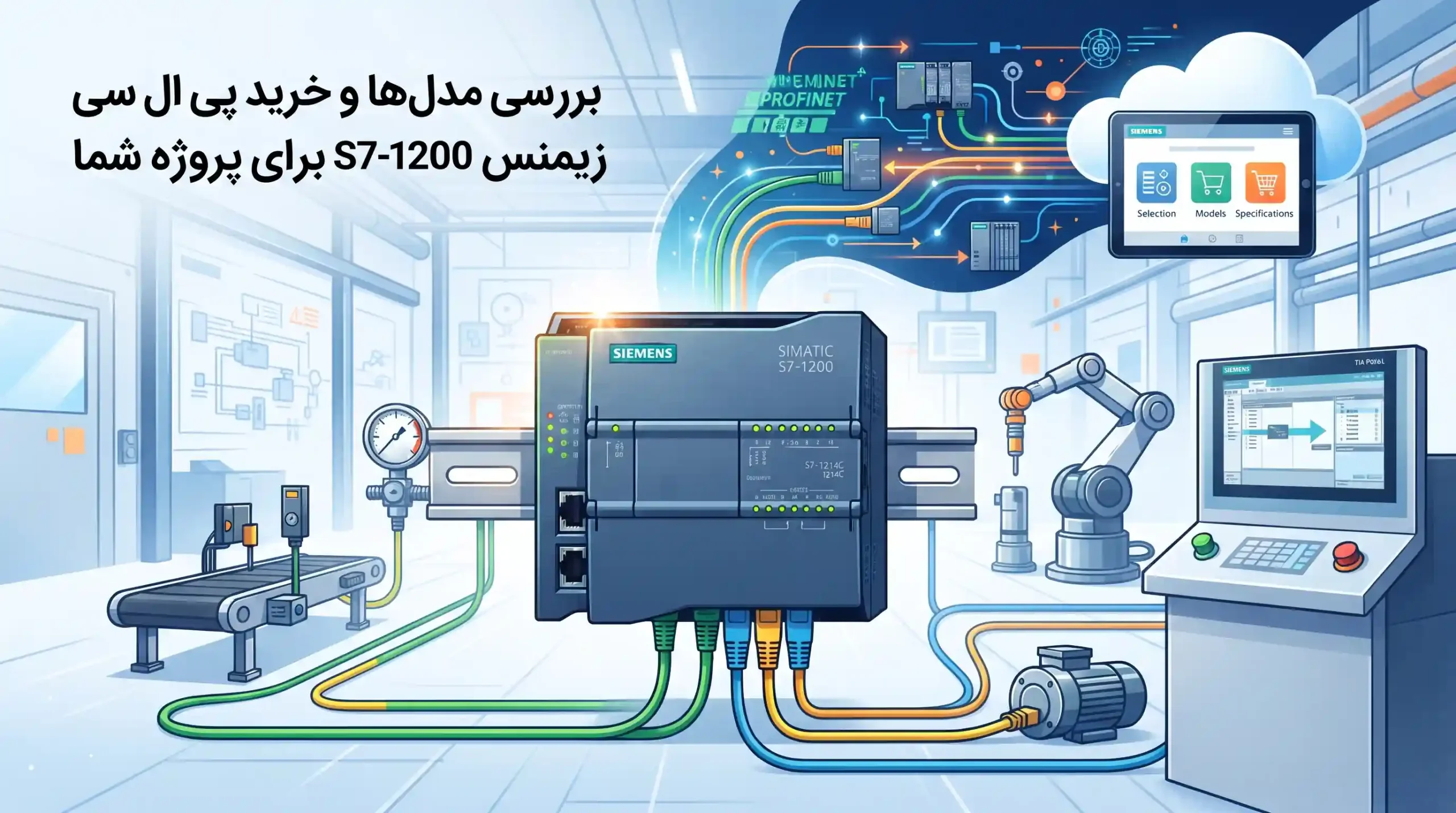 🔍 آشنایی عمیق با پی ال سی زیمنس S7-1200 و قابلیت های شبکه ای آن