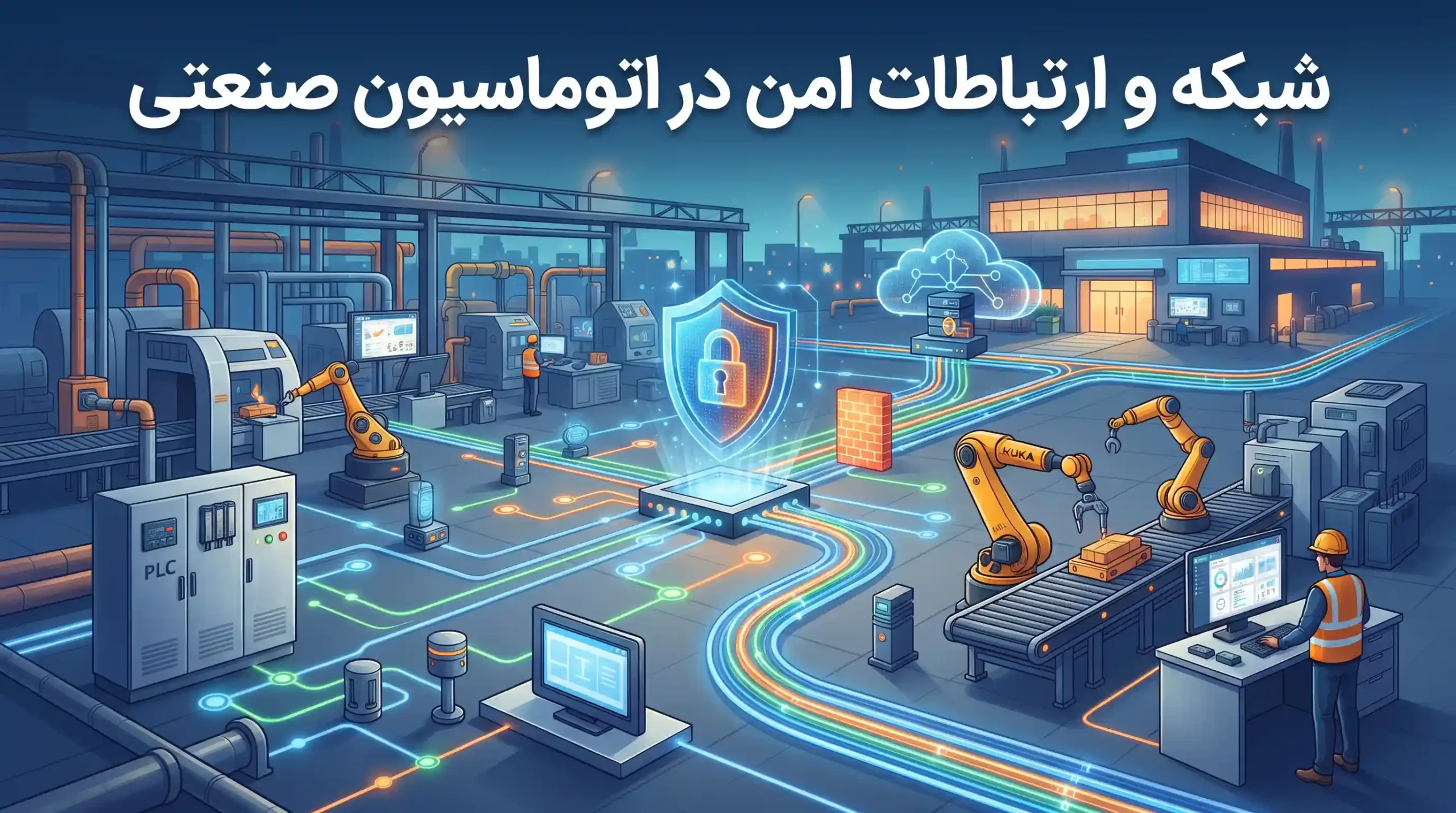 🌐 شبکه و ارتباطات امن در اتوماسیون صنعتی